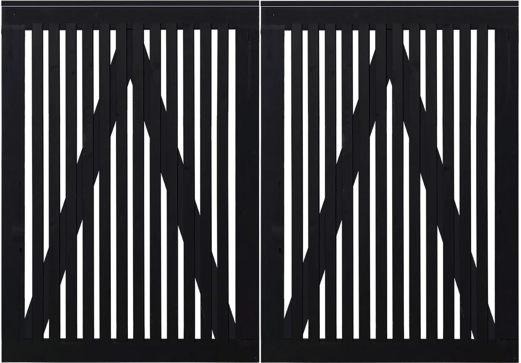 Plus Doppeltor Sendai 200 x 140 cm RAL 9005 Schwarz