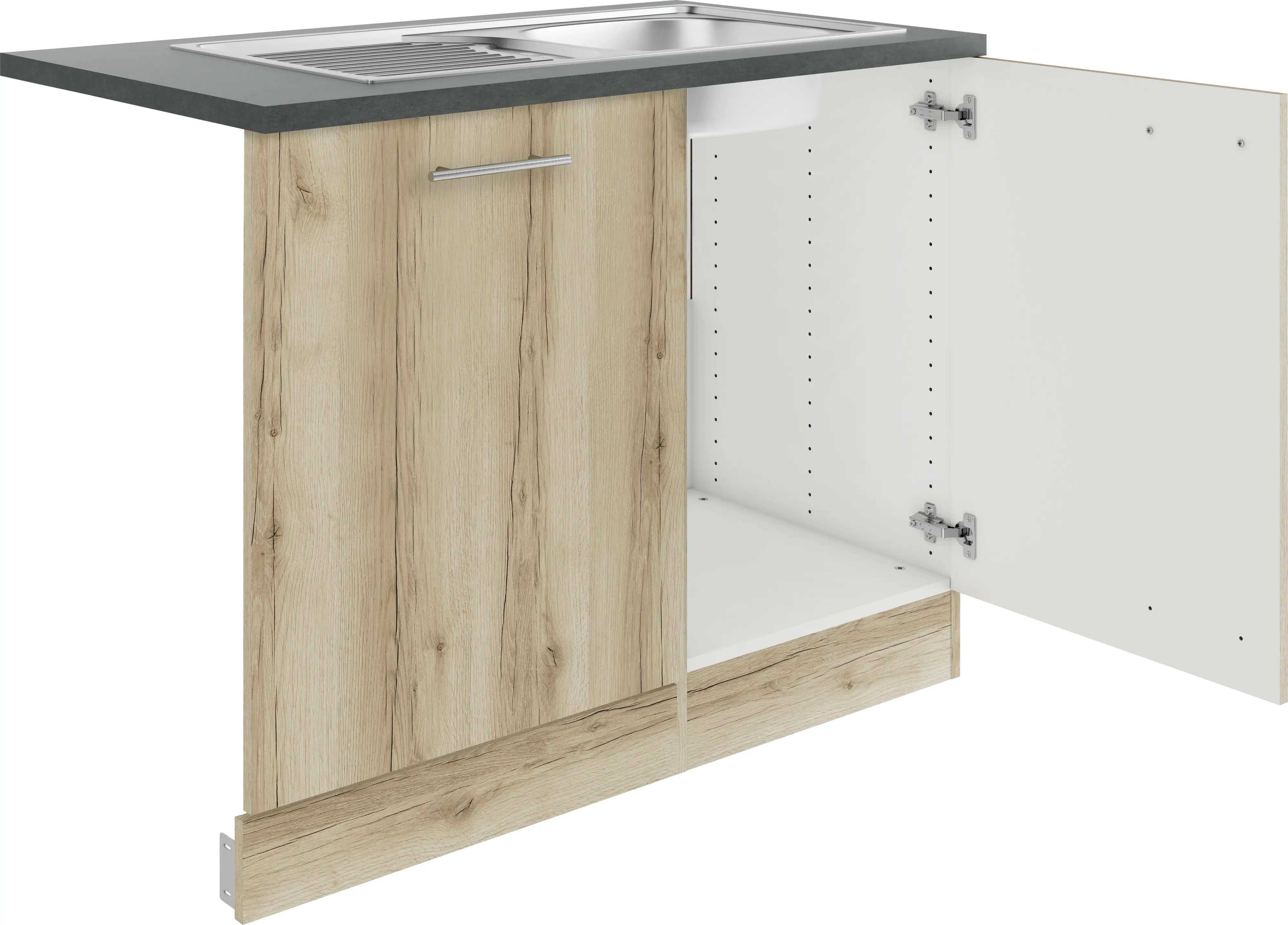 Optifit Spüle mit Unterschrank-Set Livorno 290 eiche 110 cm