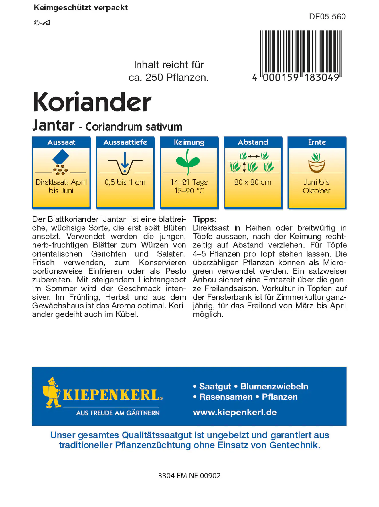 Kiepenkerl Koriander Jantar Kiepenkerl Koriander Jantar