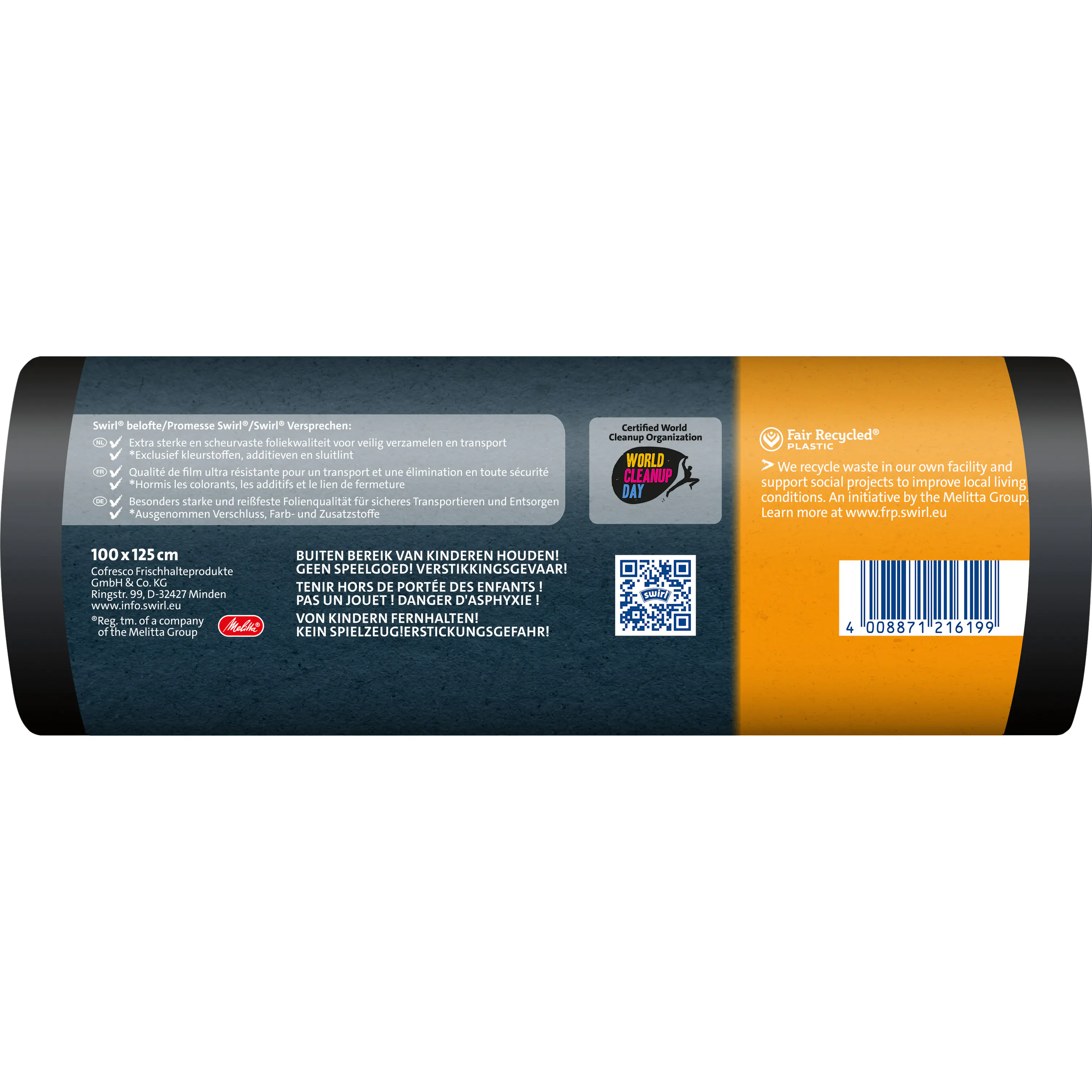 Swirl® Schwerlast-Säcke Profi mit Zugband 240 L Reißfest & Dicht