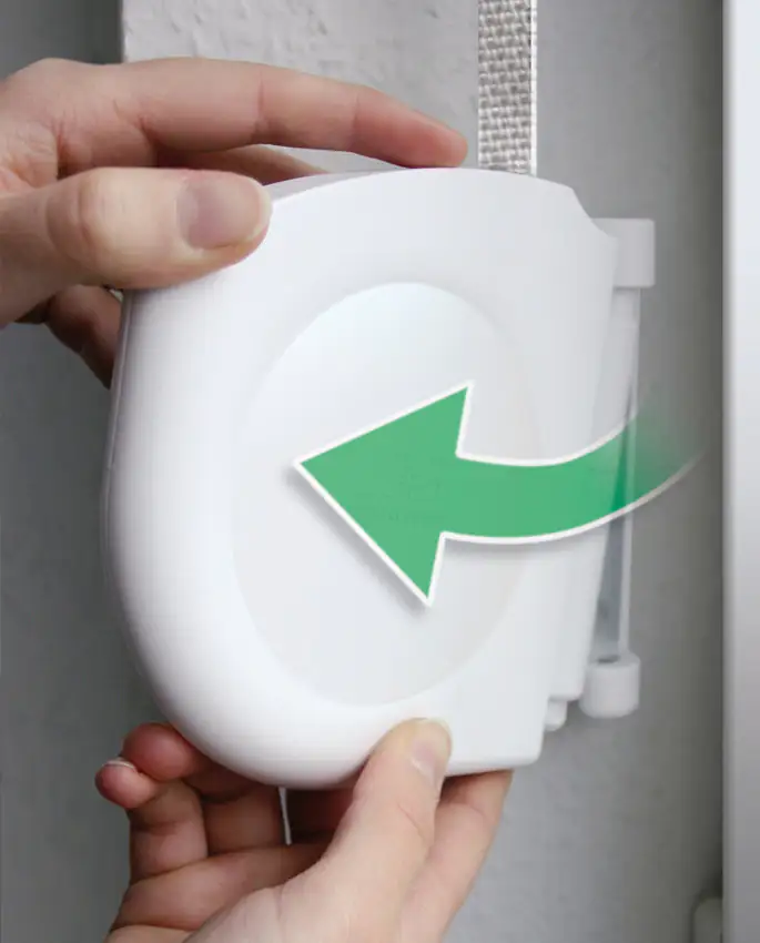 Schellenberg Design Aufschraubwickler Gurtwickler Mini weiß mit Gurt Schellenberg Design Aufschraubwickler Gurtwickler Mini weiß mit Gurt