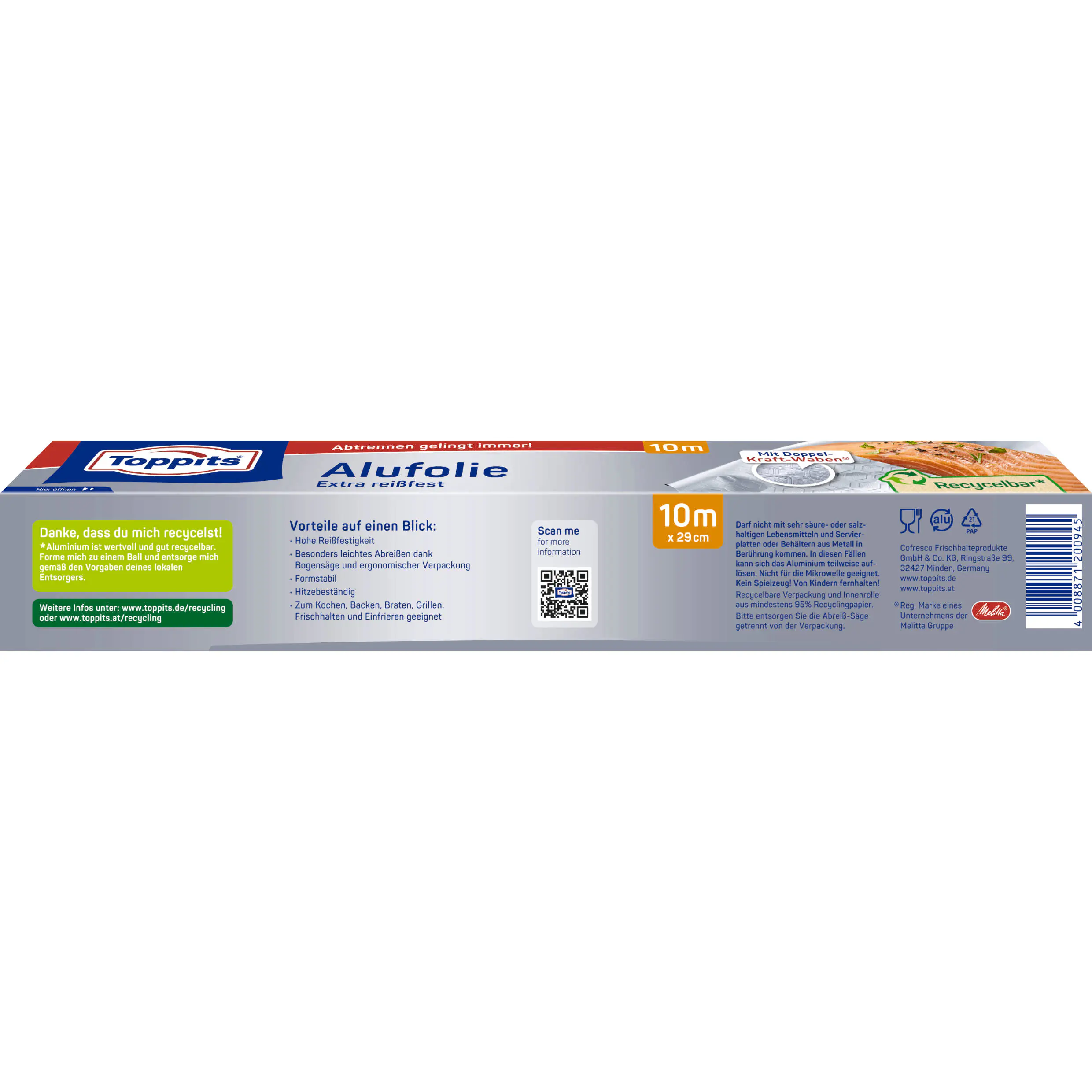 Toppits Alufolie Kraft 10 m, 29,5 cm Breit