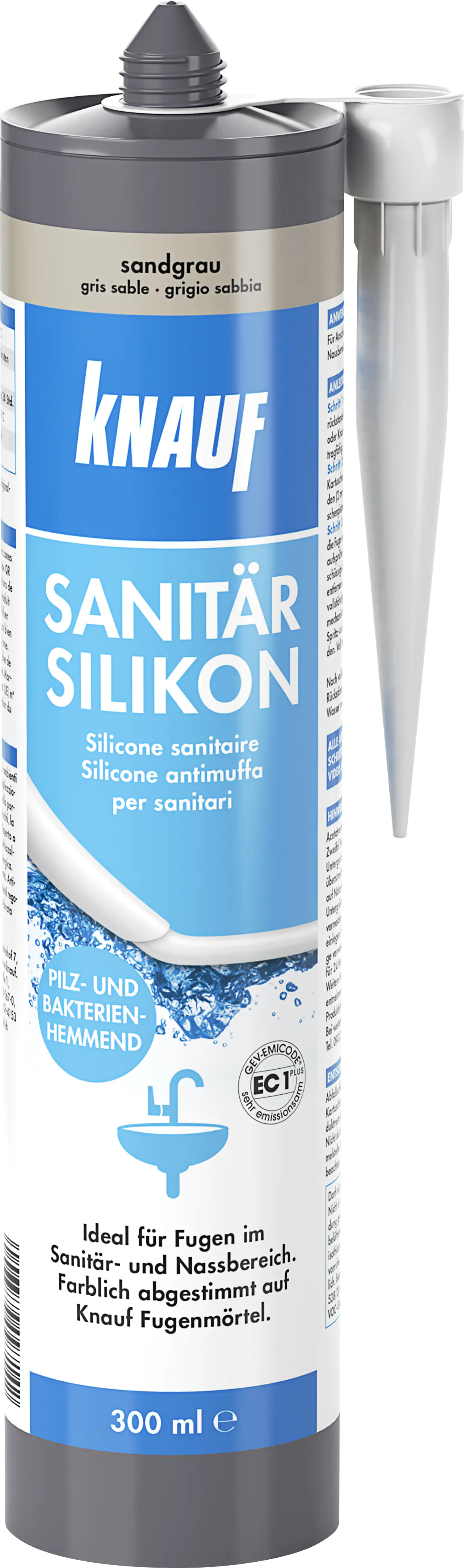 Knauf Sanitär Silikon sandgrau 300 ml Knauf Sanitär Silikon sandgrau 300 ml