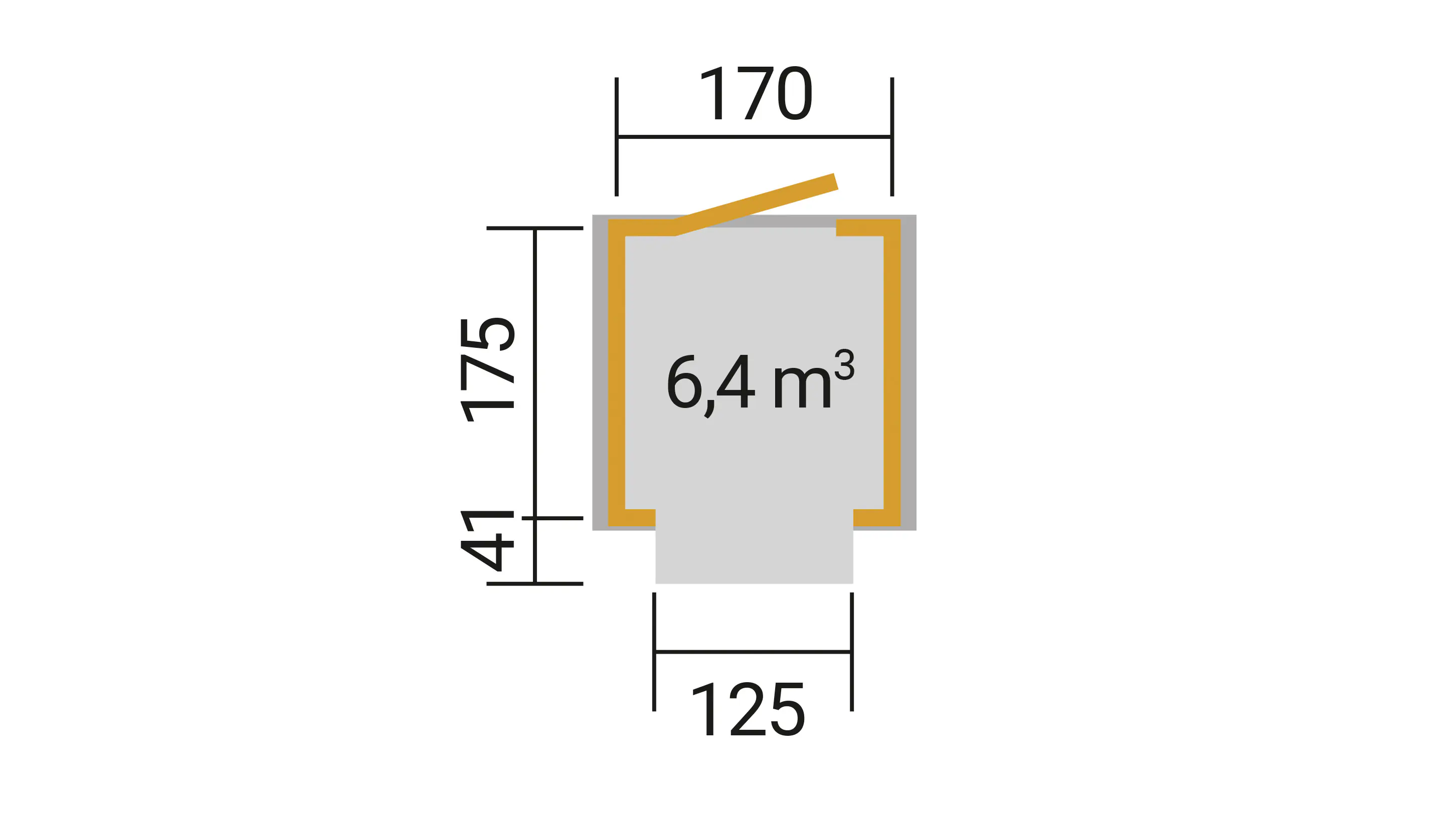 Weka Verkaufshaus 220 x 221,6 cm natur