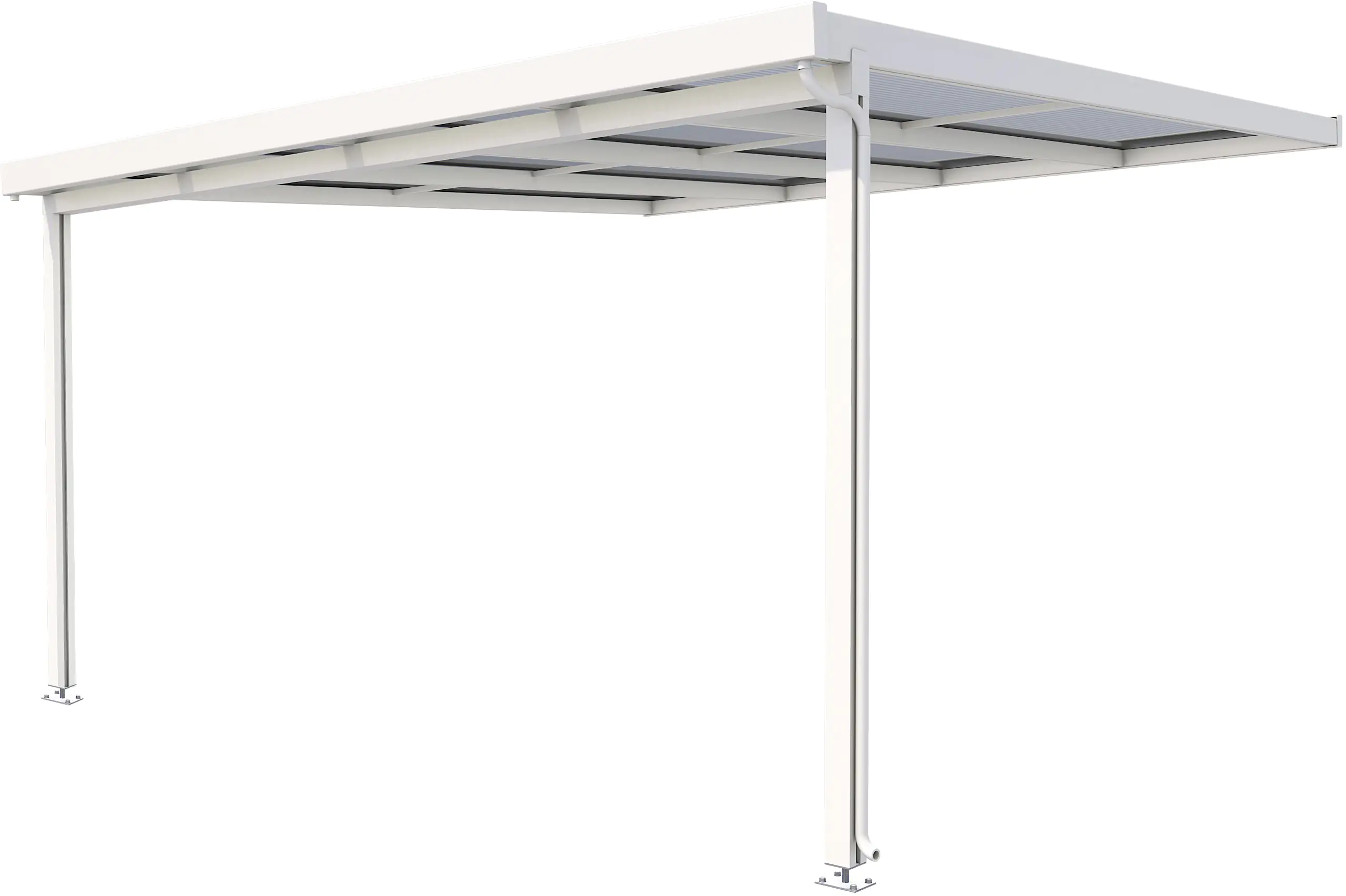 Gutta Premium Terrassendach 410,2 x 406 cm weiß Acryl bronce 16 mm