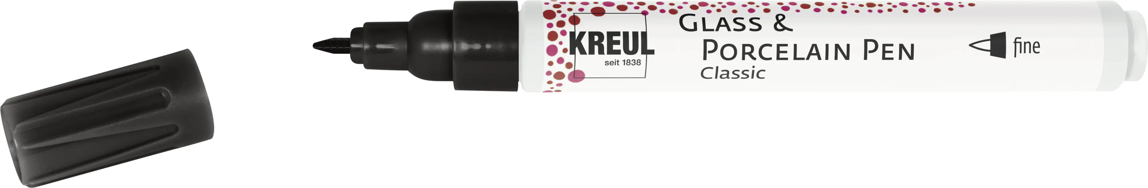Kreul Glass & Porcelain Pen Classic schwarz 1 -2 mm