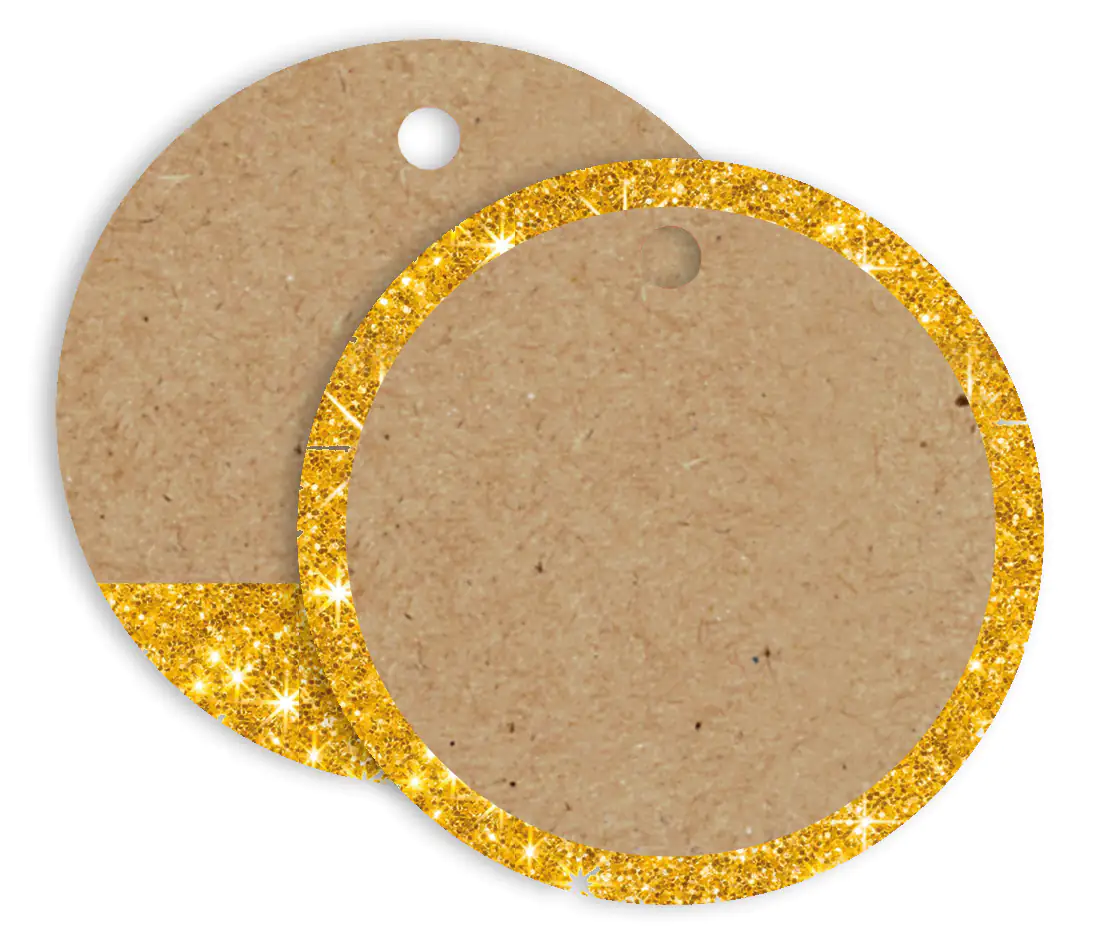 4014995420992 Braun & Company Geschenkanhänger Natron braun Glimmer gold 4 Stück