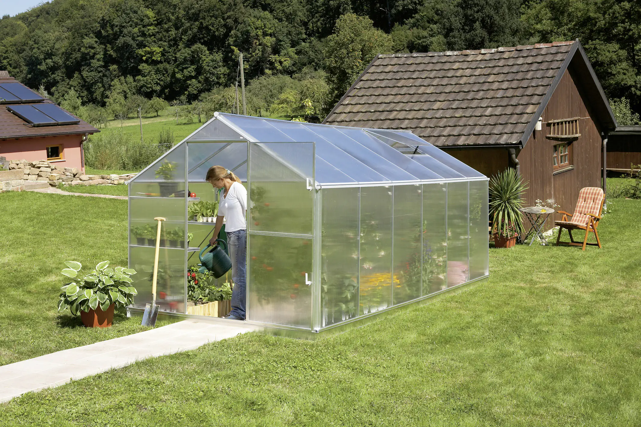 Gutta Alu Gewächshaus Typ F6 448 x 227 cm
