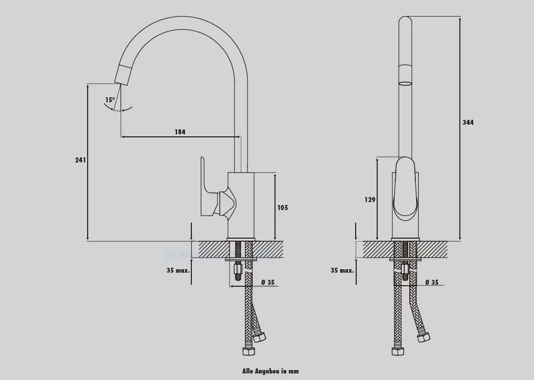 Primaster Küchenarmatur Fürth verchromt