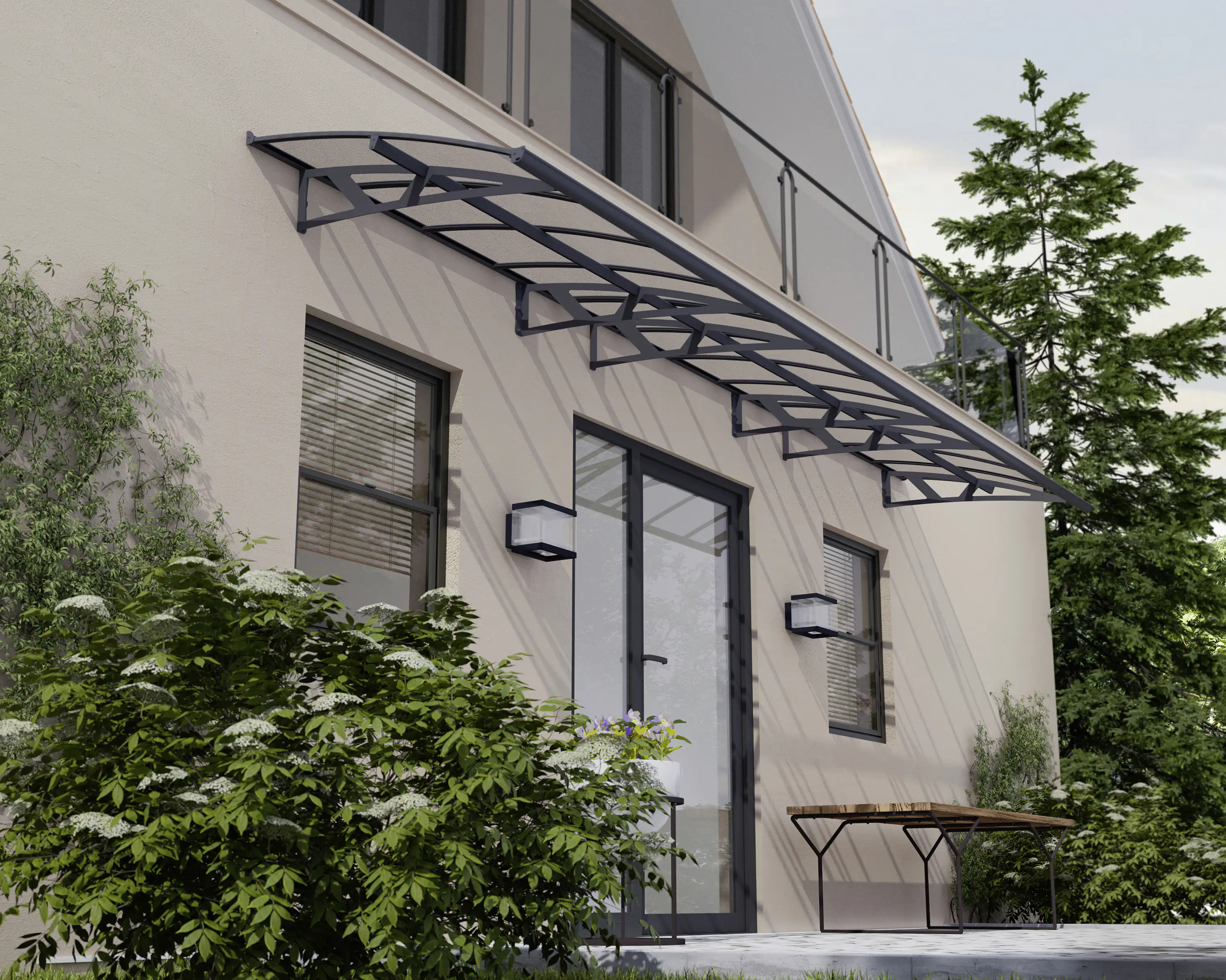 Canopia Vordach Amsterdam  670,5 x 139 cm anthrazit