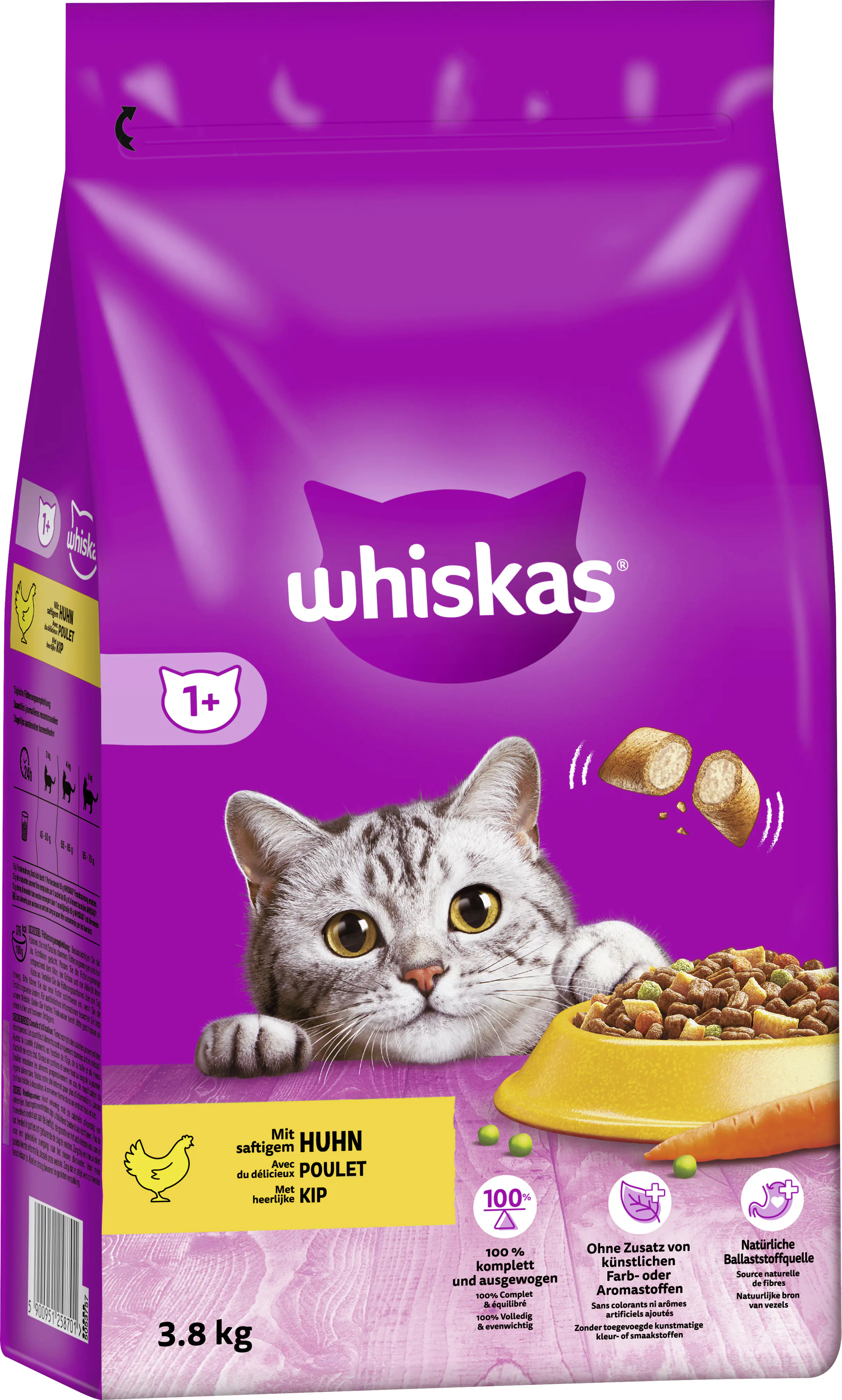 Whiskas Katzenfutter Adult 1+ mit Huhn 3,8 kg