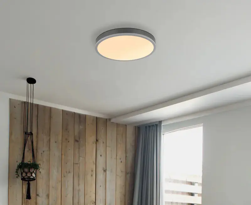 Globo Deckenleuchte Doro 45 x 8,5 cm Ø x H silber warmweiß