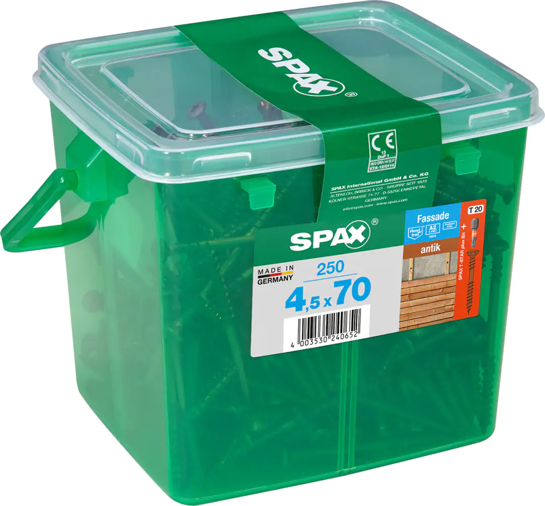 Spax Fassadenschrauben 4.5 x 70 mm TX 20 - 250 Stk.