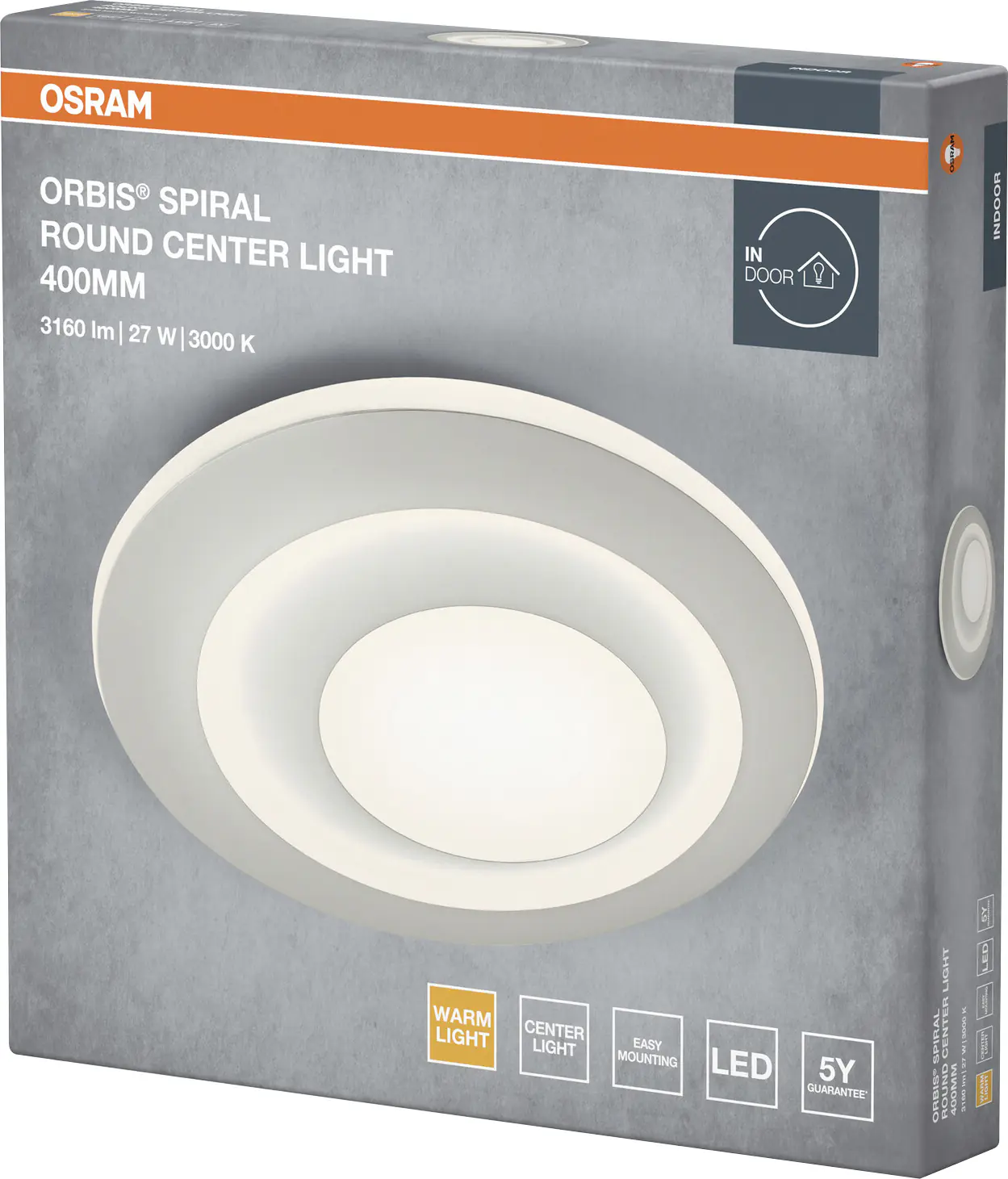 Osram LED Deckenleuchte Orbis Spiral Round weiß Ø 40 cm 27 W 