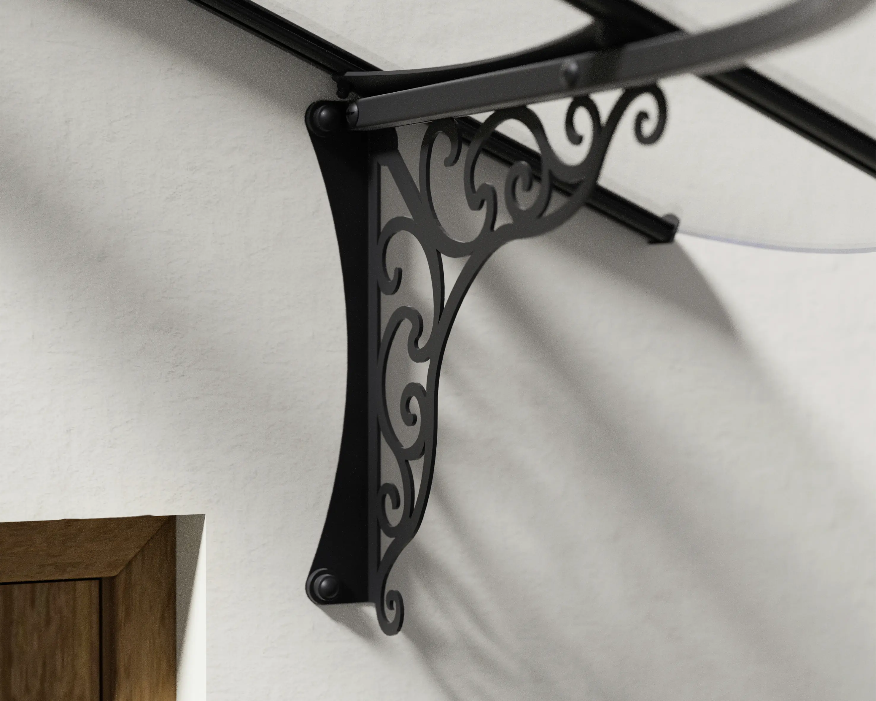 Canopia Vordach Iris 1780 Schwarz Alu 175 x 125 cm