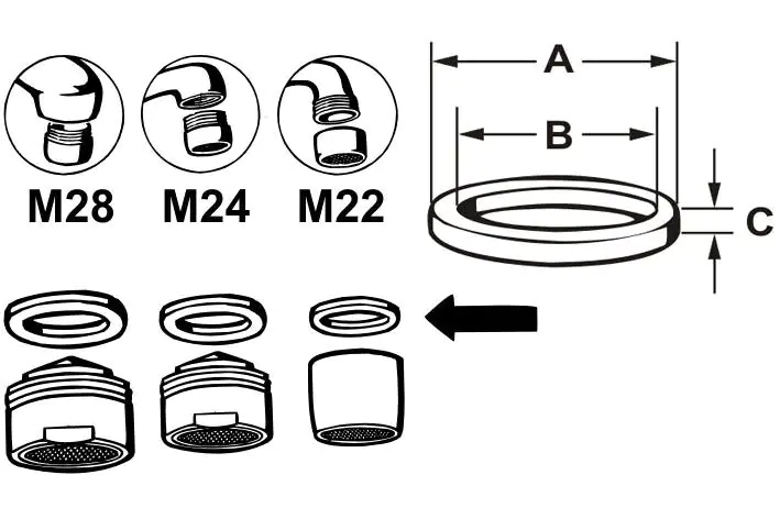 Cornat Dichtungsset für Luftsprudler 3 Teile Cornat Dichtungsset für Luftsprudler 3 Teile