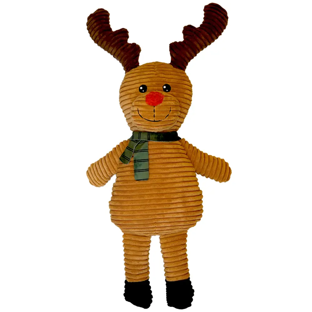Nobby Hundespielzeug Xmas Plüsch Elch mit Squeaker 75 cm braun