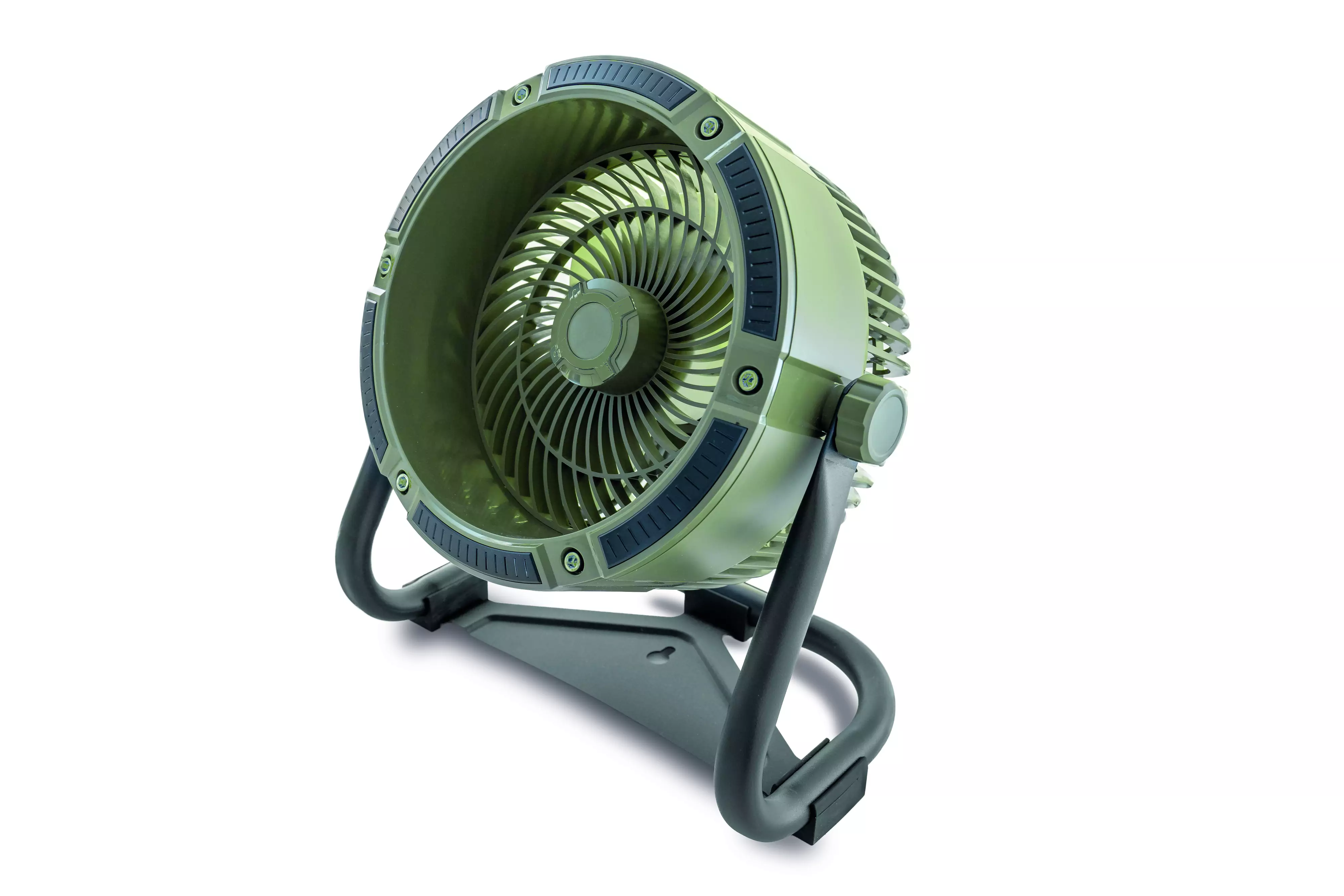 Unold Akkuventilator Outdoor Ø18,5 cm 10W mit Licht grün