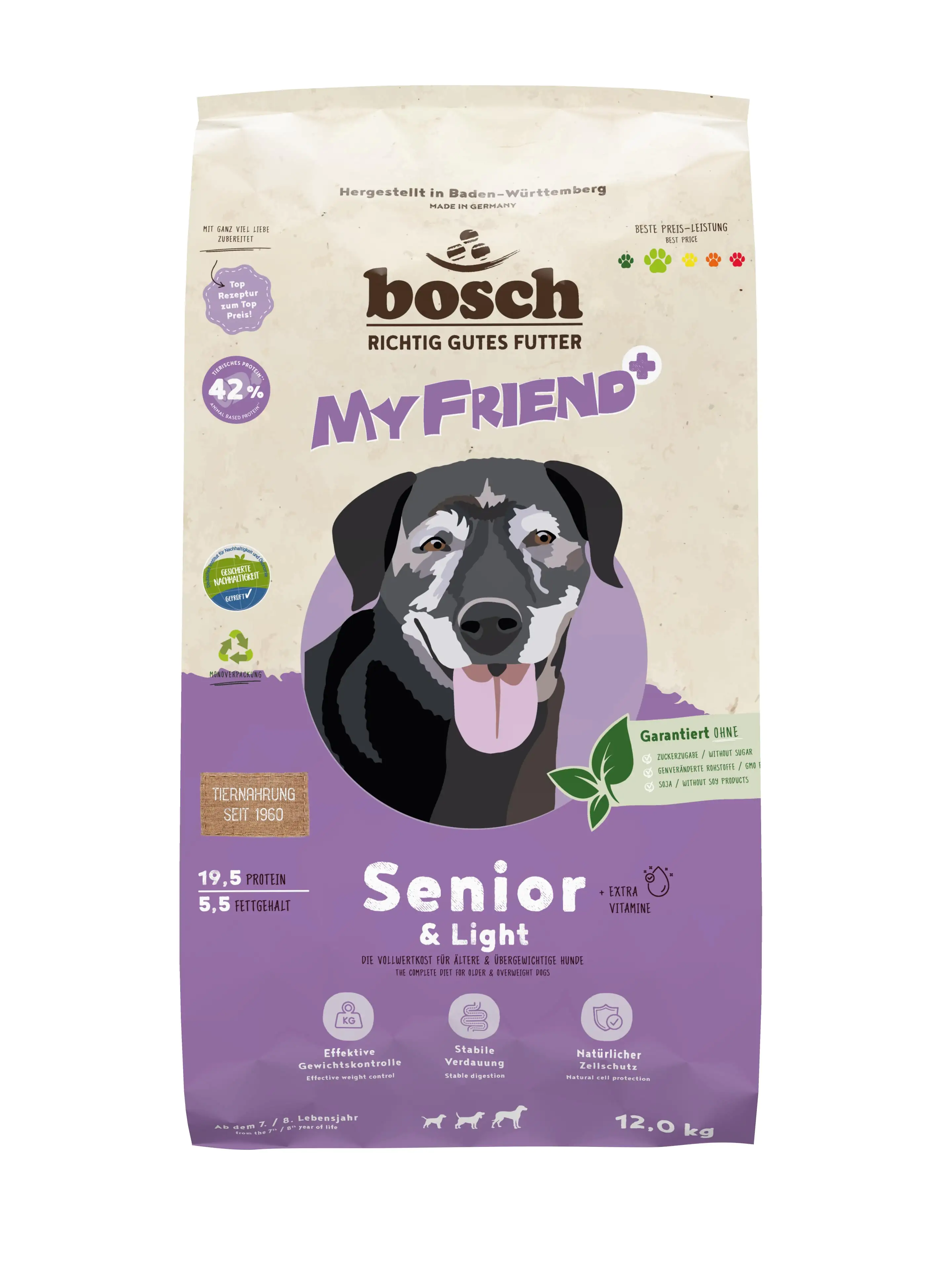 Bosch My Friend Trockenfutter Senior + Light 12 kg Bosch My Friend Trockenfutter Senior + Light 12 kg