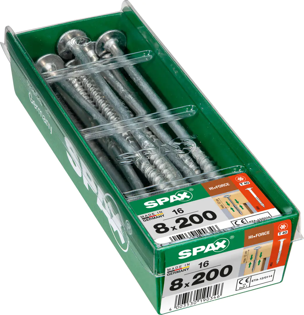 Spax Holzbauschrauben 8.0 x 200 mm TX 40 - 16 Stk.