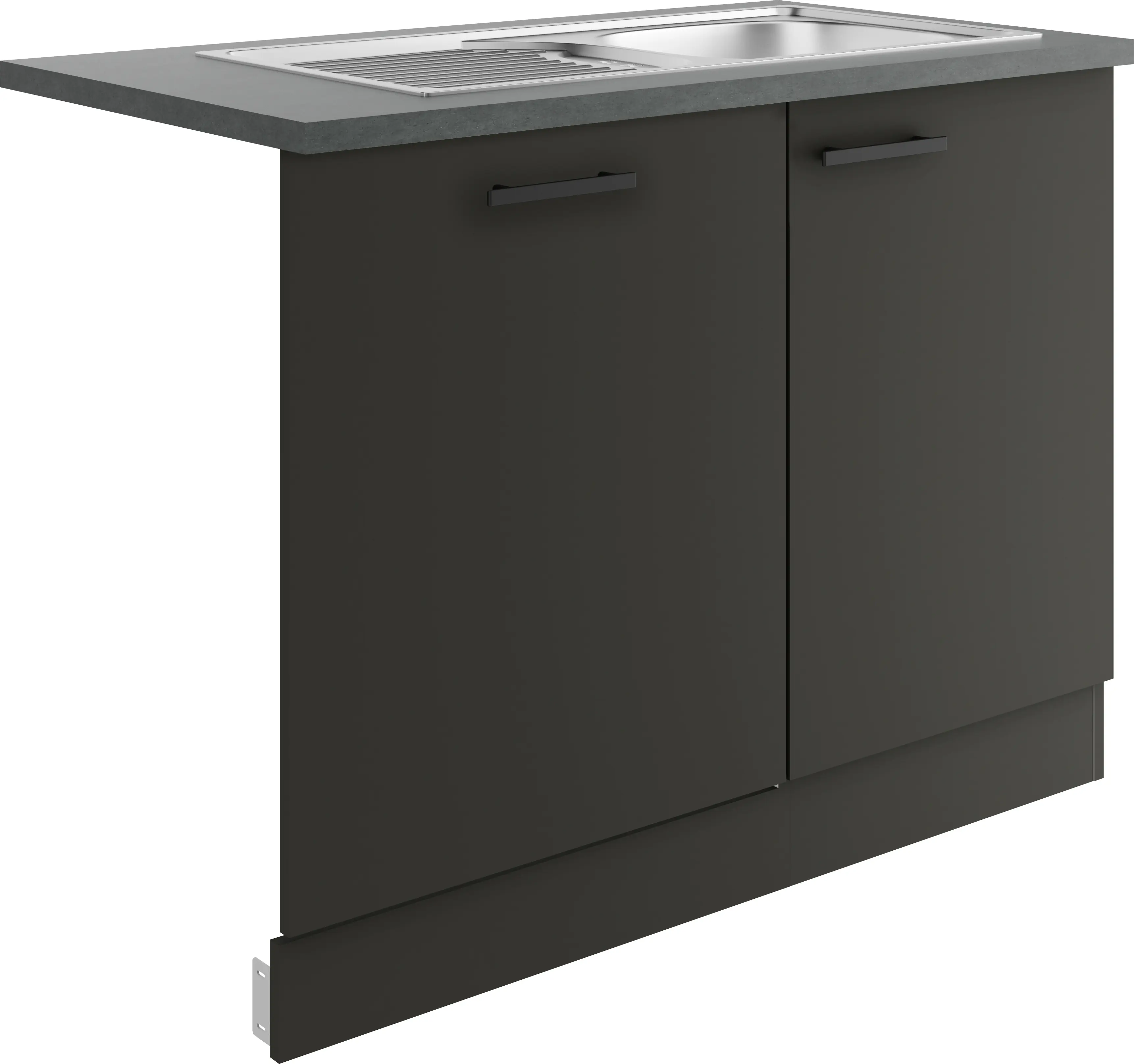 Optifit Spüle mit Unterschrank-Set Madrid 420 anthrazit matt 110 cm