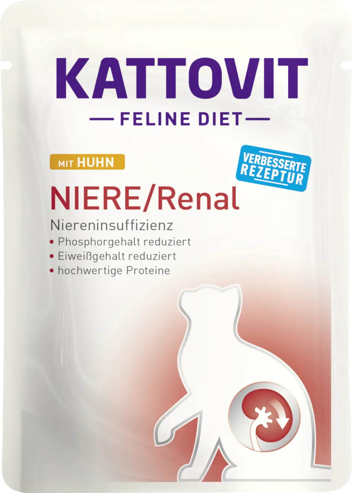 Kattovit Katzennassfutter Diet Niere/Renal Huhn 85 g