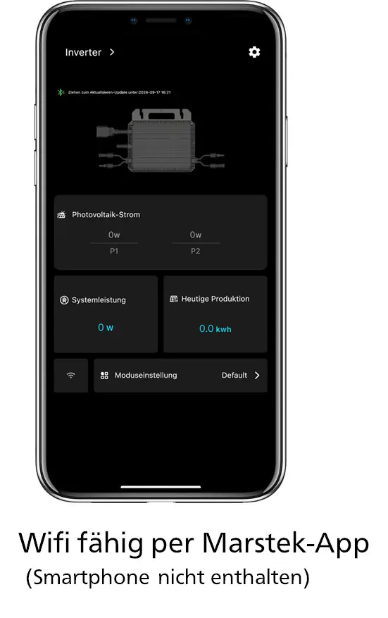 Vale Balkonkraftwerk 900 WP 2x440WP bifazial 800 W Marstek Wechselrichter