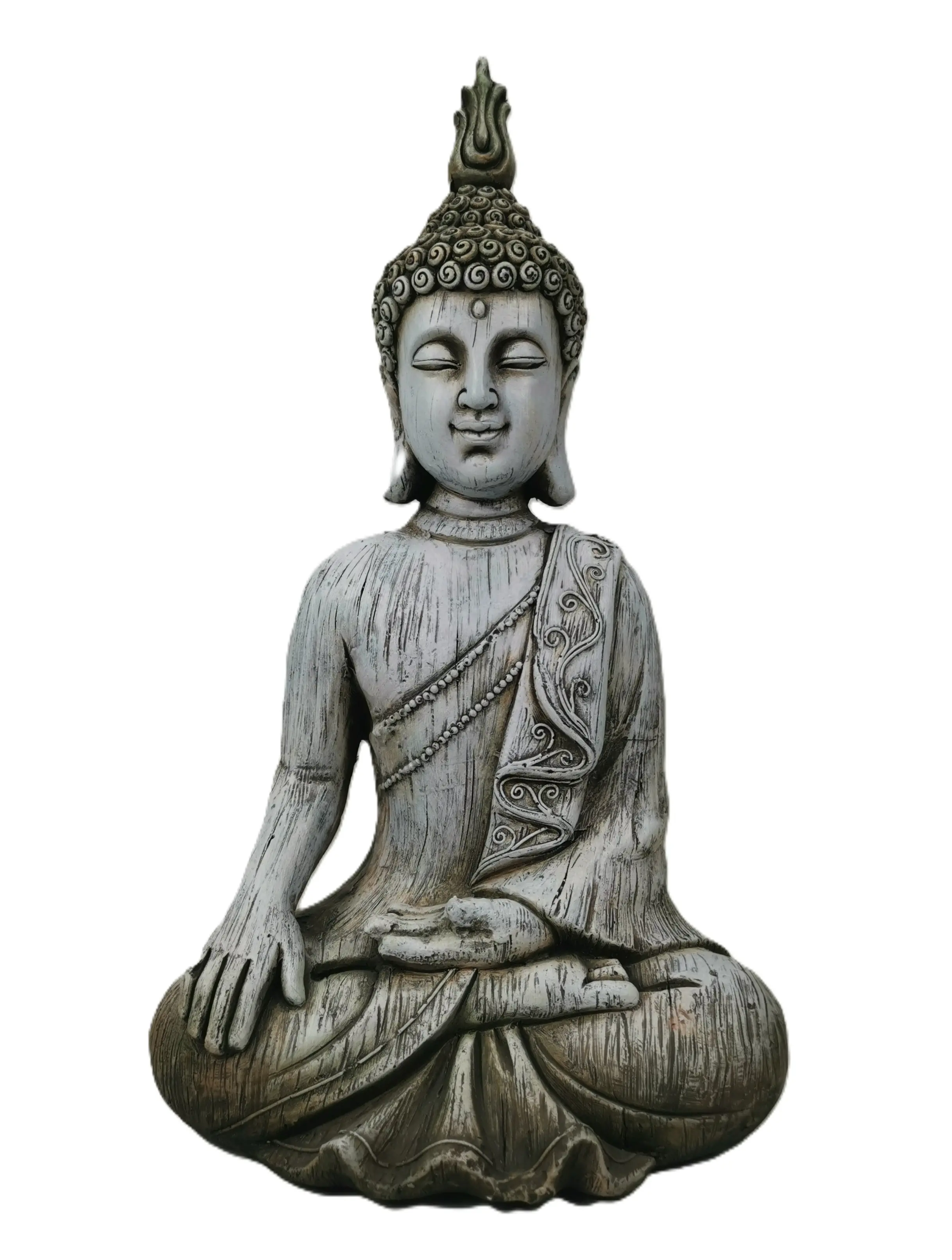 TrendLine Dekofigur Buddha 43 x 30 x 53 cm grau