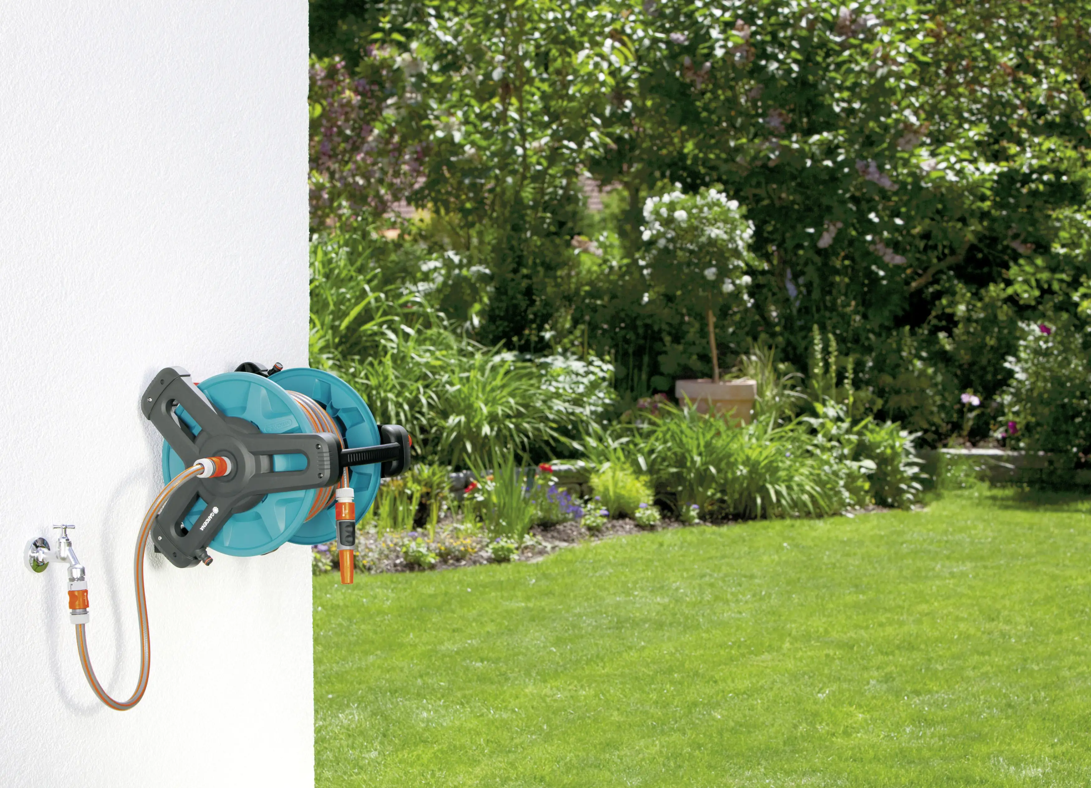 Gardena Wandschlauchtrommel Set Classic 50 inkl. 20 m Schlauch