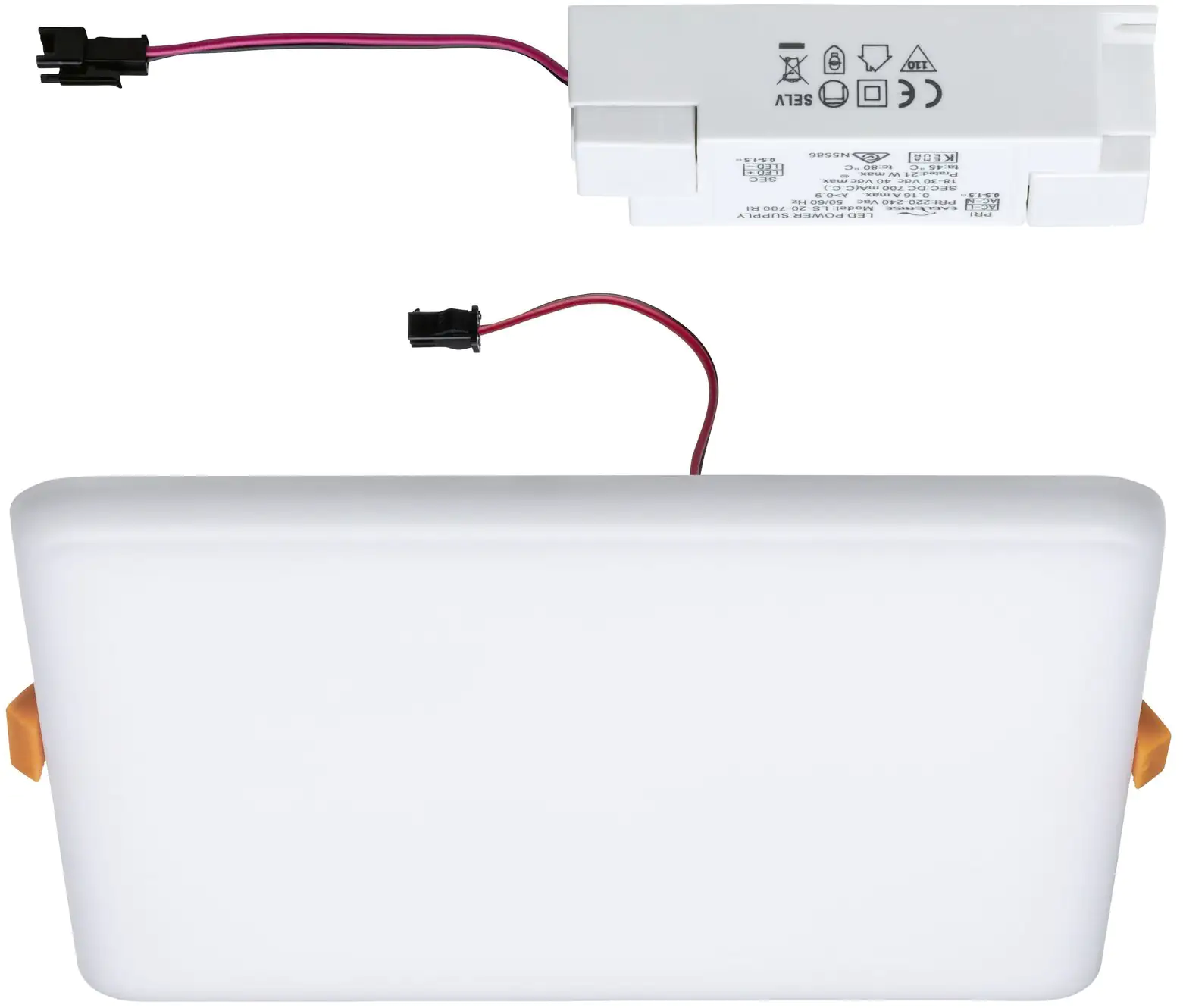 Paulmann Einbauleuchte LED Veluna Varifit eckig 18,5 cm 17,5 W satin