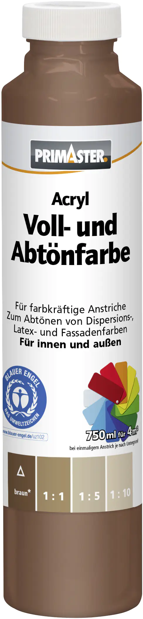 Primaster Voll- und Abtönfarbe 750 ml braun matt Primaster Voll- und Abtönfarbe 750 ml braun matt