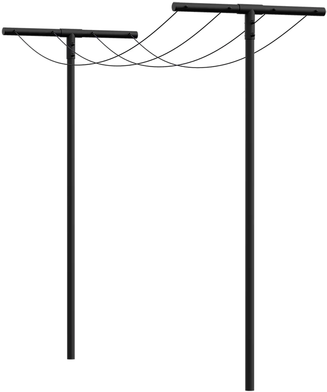 Plus Trockengestell inkl. Leine und Beschläge Ø42 mm B: 80 cm - L 450cm Schwarz Plus Trockengestell inkl. Leine und Beschläge Ø42 mm B: 80 cm - L 450cm Schwarz