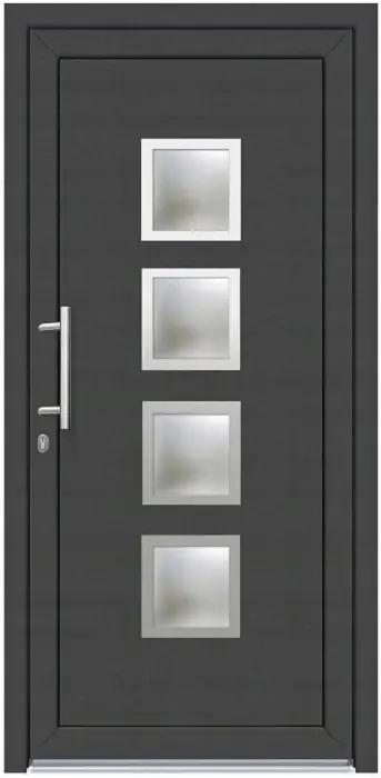 Panto Kunststoff-Haustür K025 110 x 210 cm DIN L innen weiß/außen anthrazit