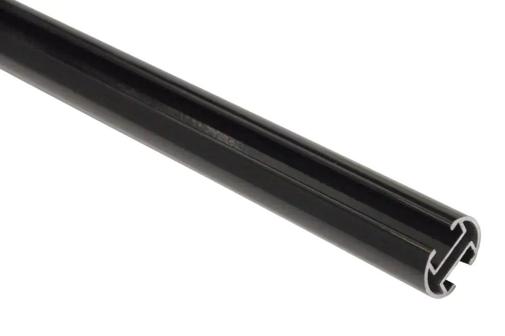 Gardinia Gardinenstange mit Innenlauf Memphis, schwarz, Ø 16 mm, 240 cm
