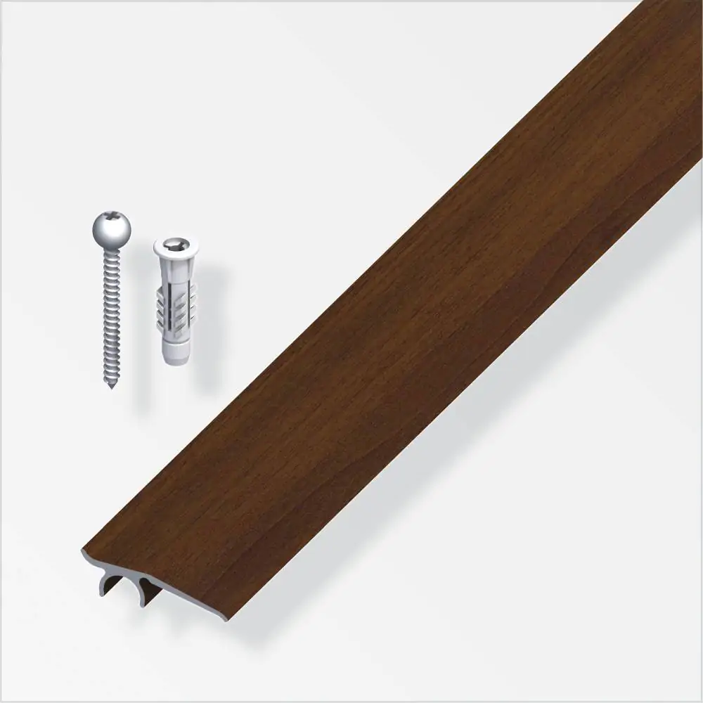 alfer Wandabschlussprofil 0.9 m x 32 mm Aluminium - nussbaum