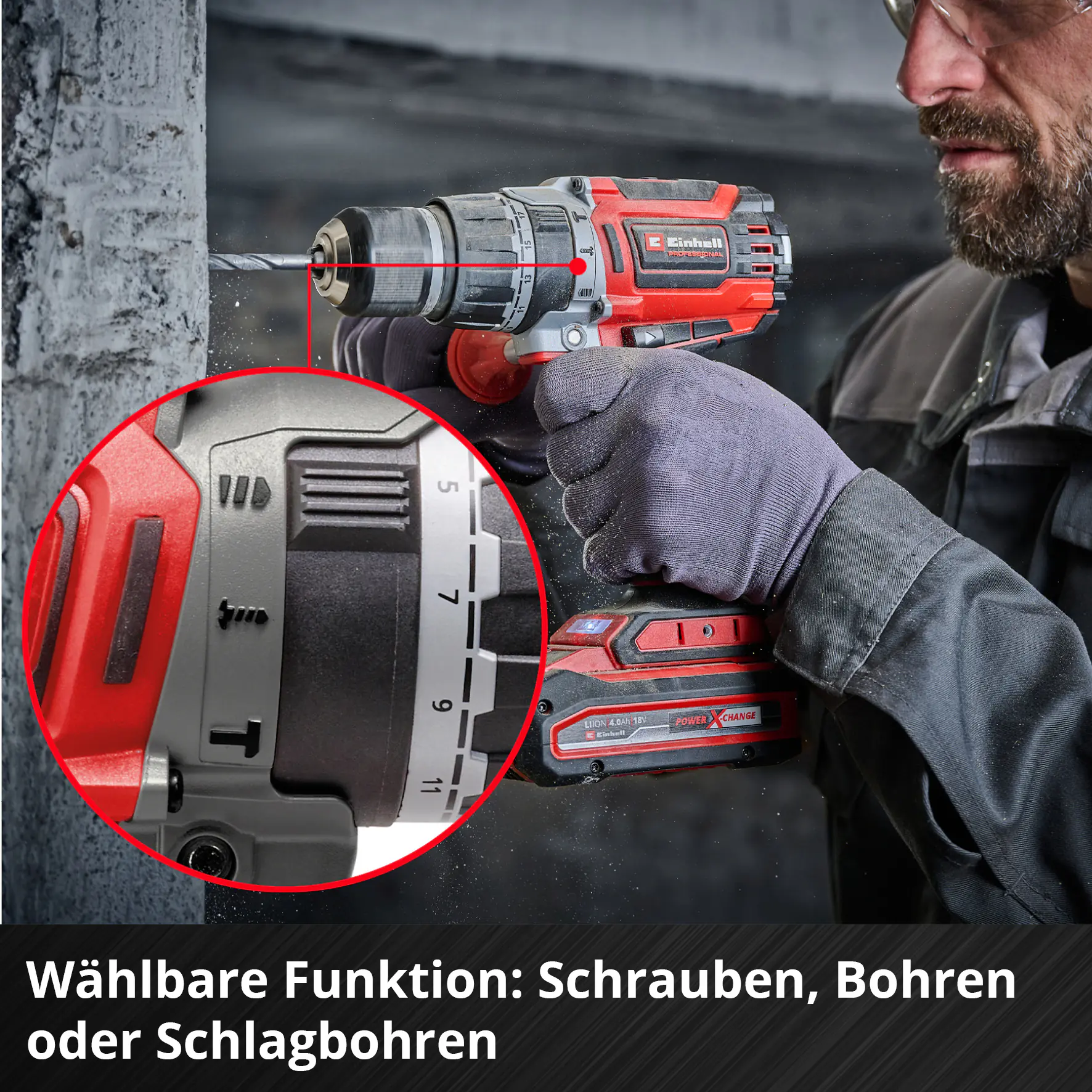 Einhell Professional Akku-Schlagbohrschrauber TP-CD 18/70 Li-i BL 70 Nm Solo Einhell Professional Akku-Schlagbohrschrauber TP-CD 18/70 Li-i BL 70 Nm Solo