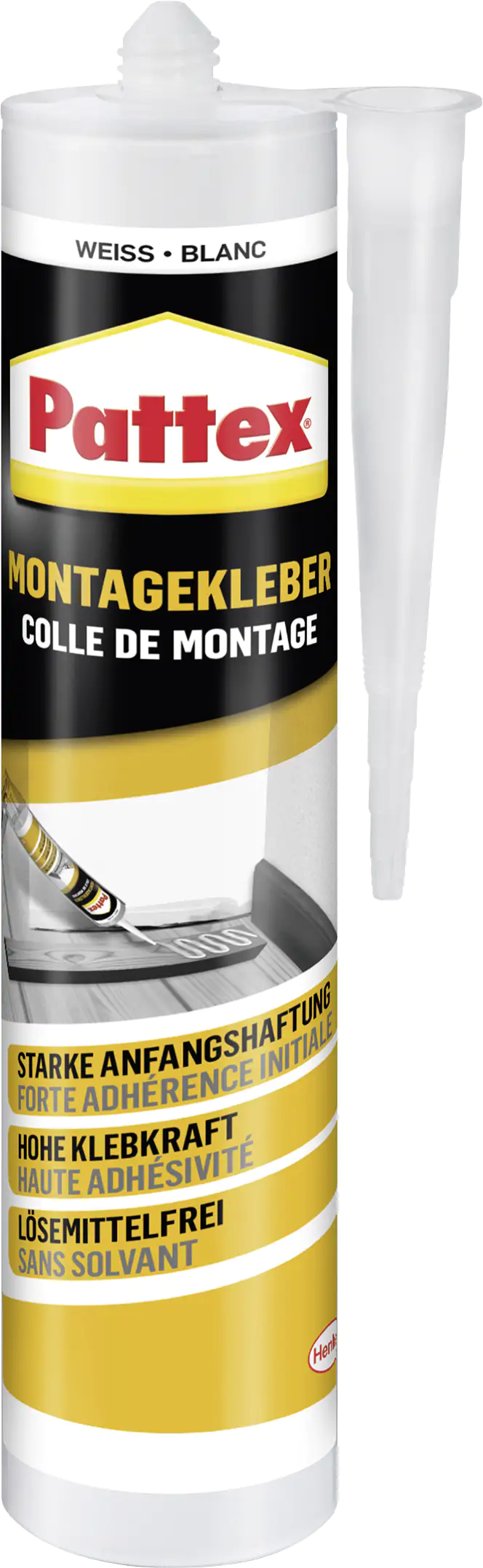 Pattex Montagekleber 400 g Kartusche, weiß