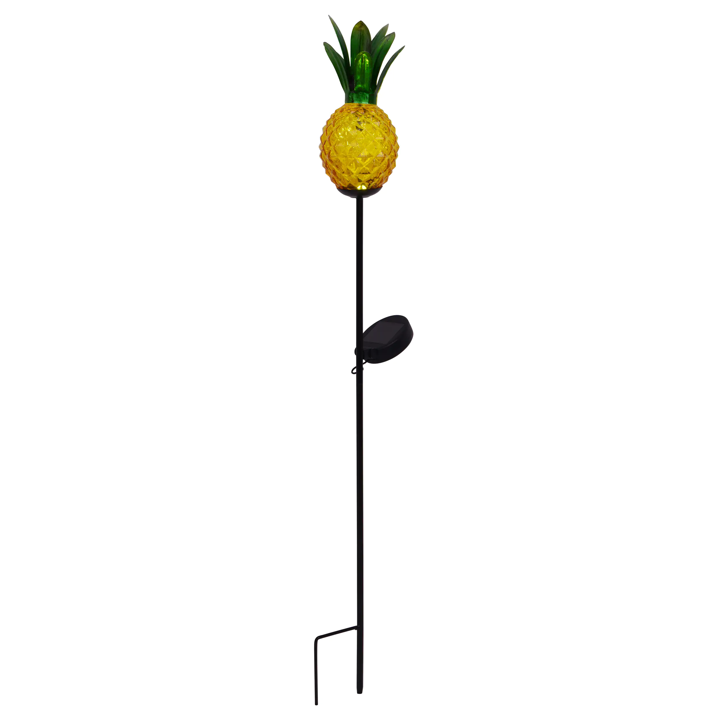 Light & More LED Solar-Erdspieß Ananas gelb grün 81 cm warmweiß