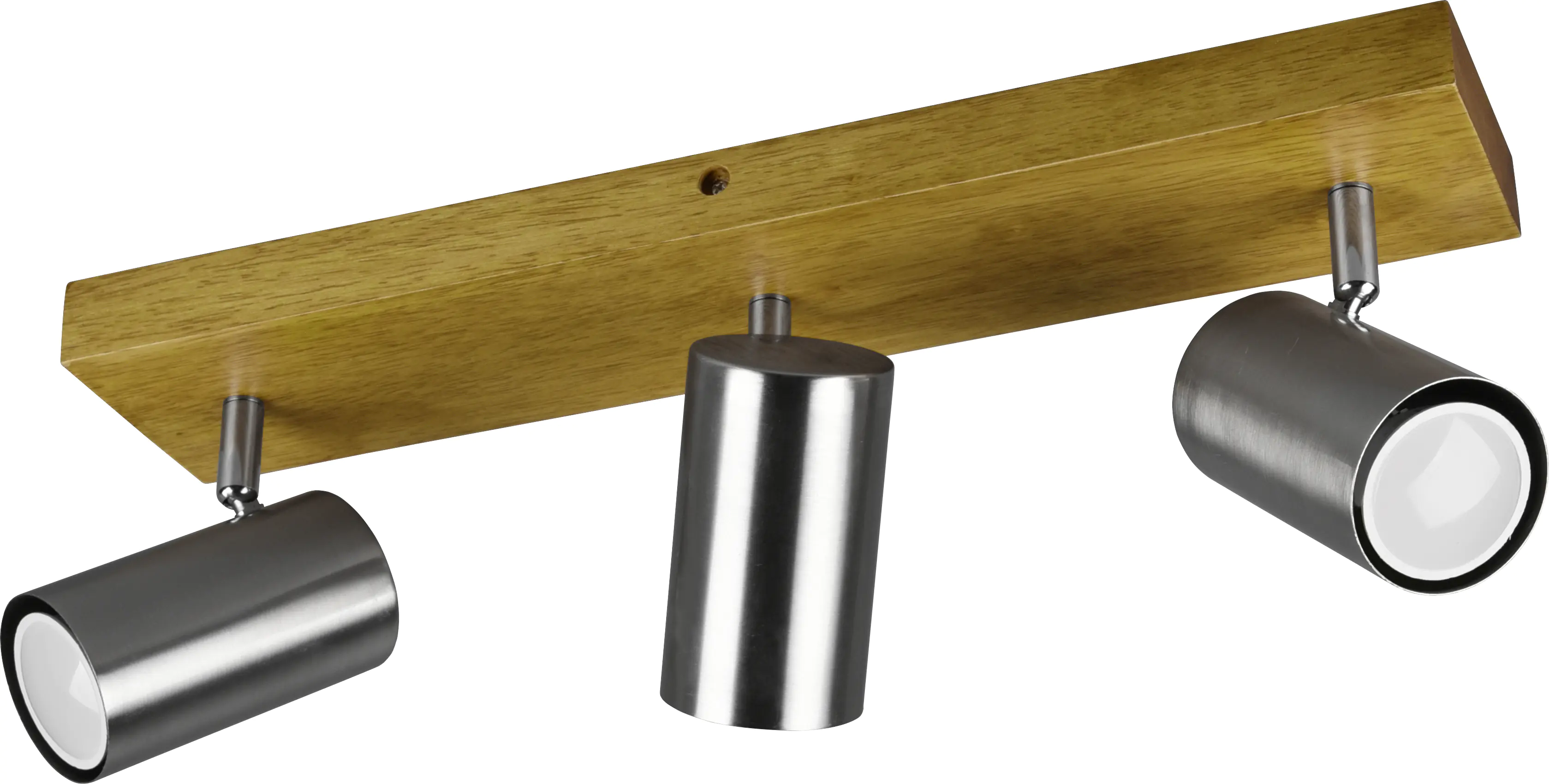 Trio Leuchten 3er Spot Marley GU10, nickel matt, holzfarbig