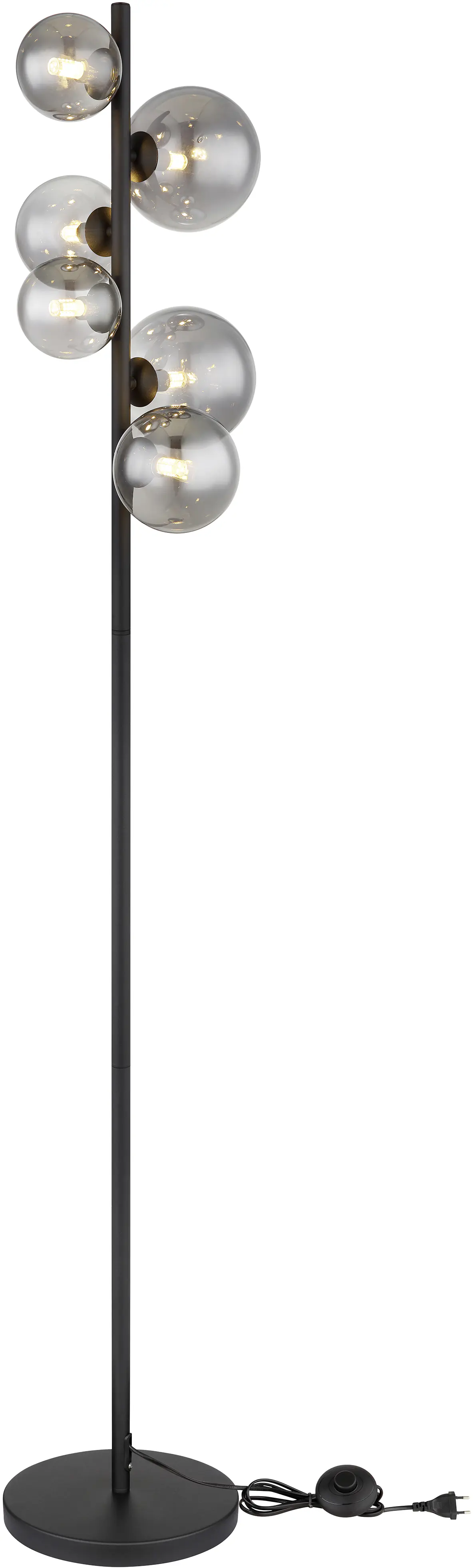 Globo Stehleuchte Riha schwarz 155 x 28,5 cm 6 x G9 LED, 3 W