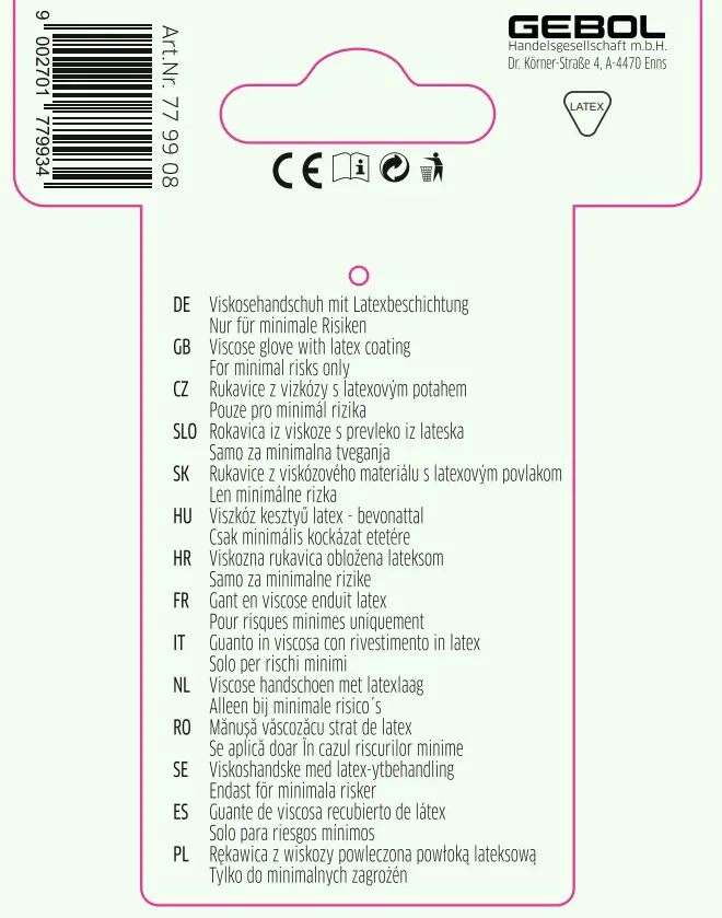 Gebol Handschuh Tommi Himbeere