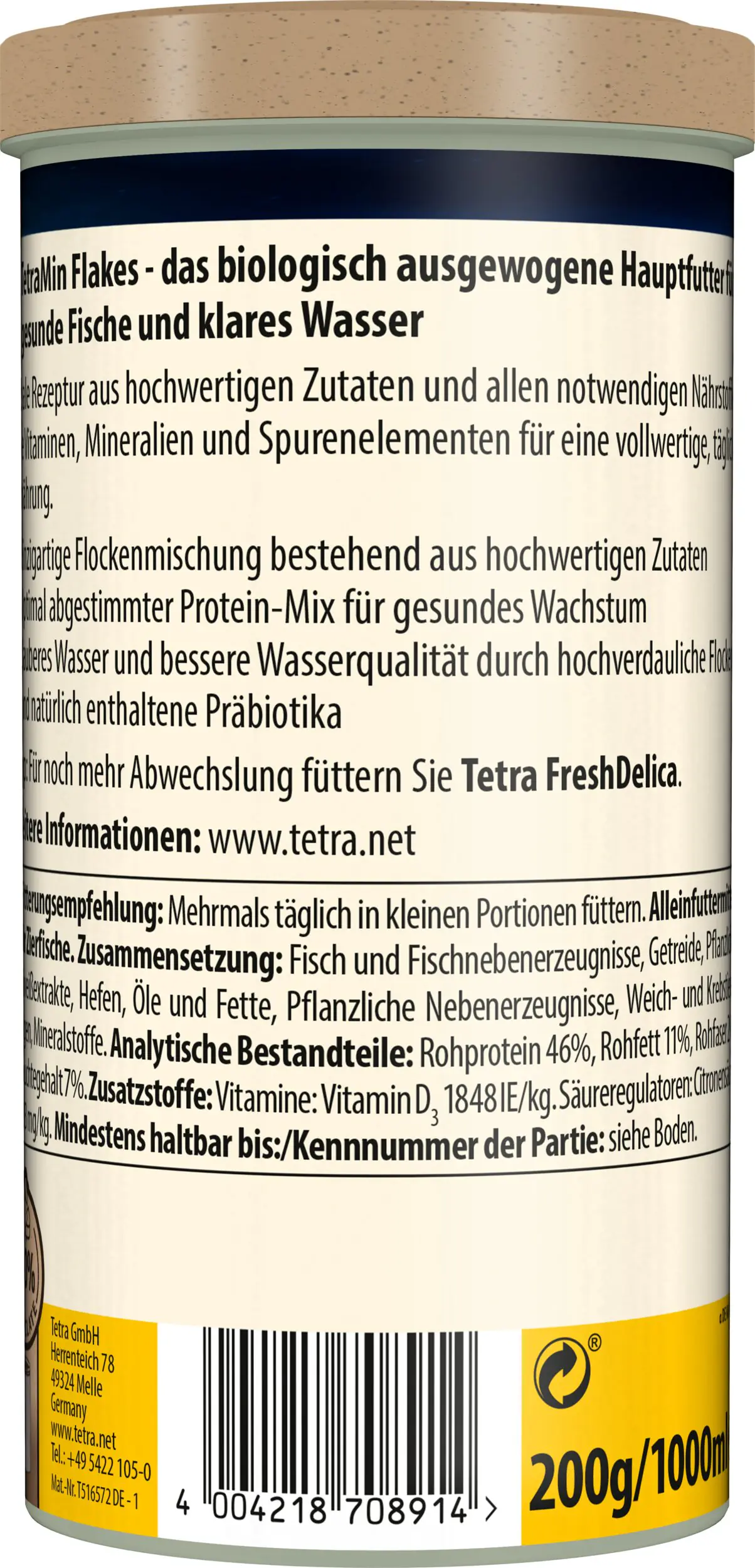 TetraMin Zierfischfutter Flakes 1 L