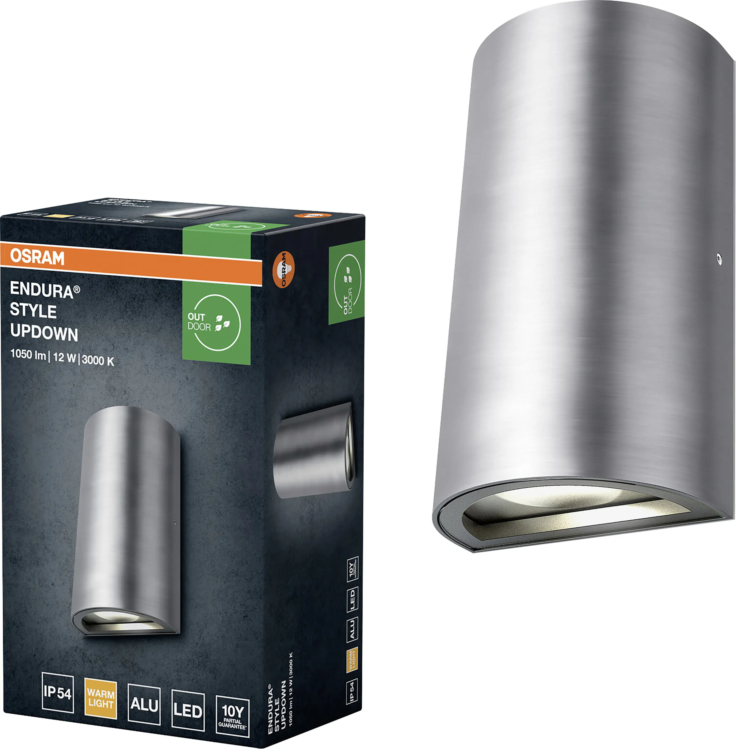 Osram LED Außen-Wandleuchte Endura Style Updown 16 cm aluminium 12 W 