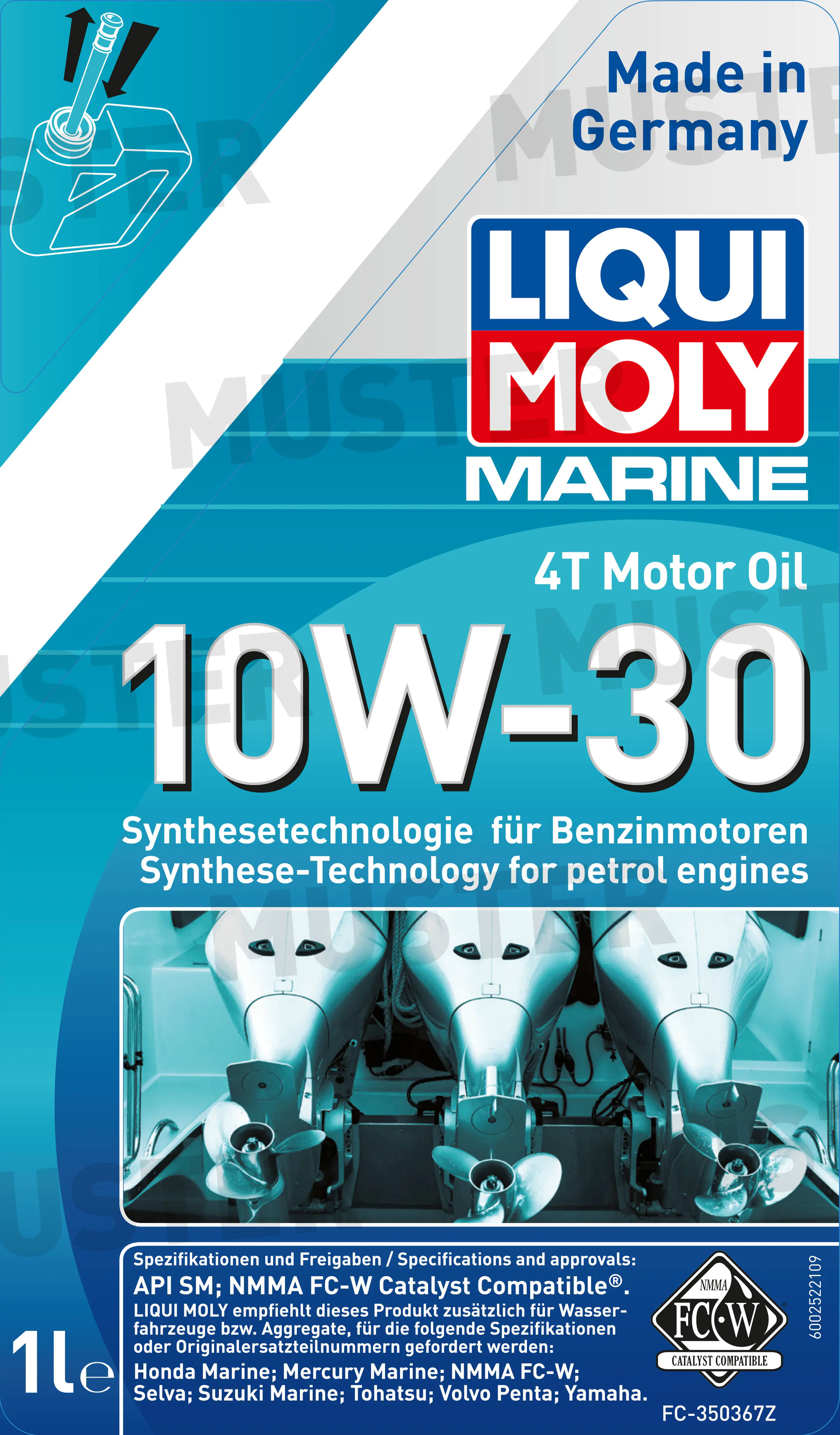Liqui Moly 4-Takt Marine Motoröl 10W-30 1 L