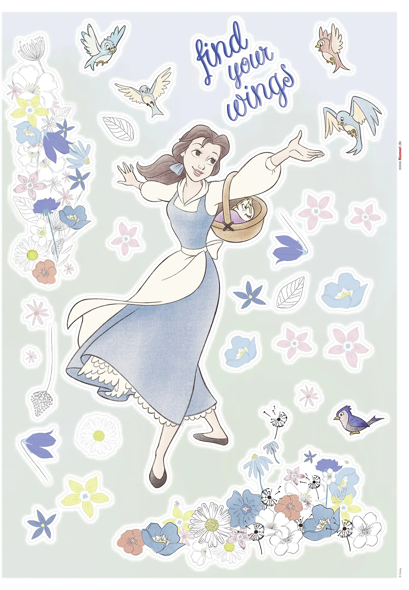 Komar Dekosticker Belle find Wings 50 x 70 cm  