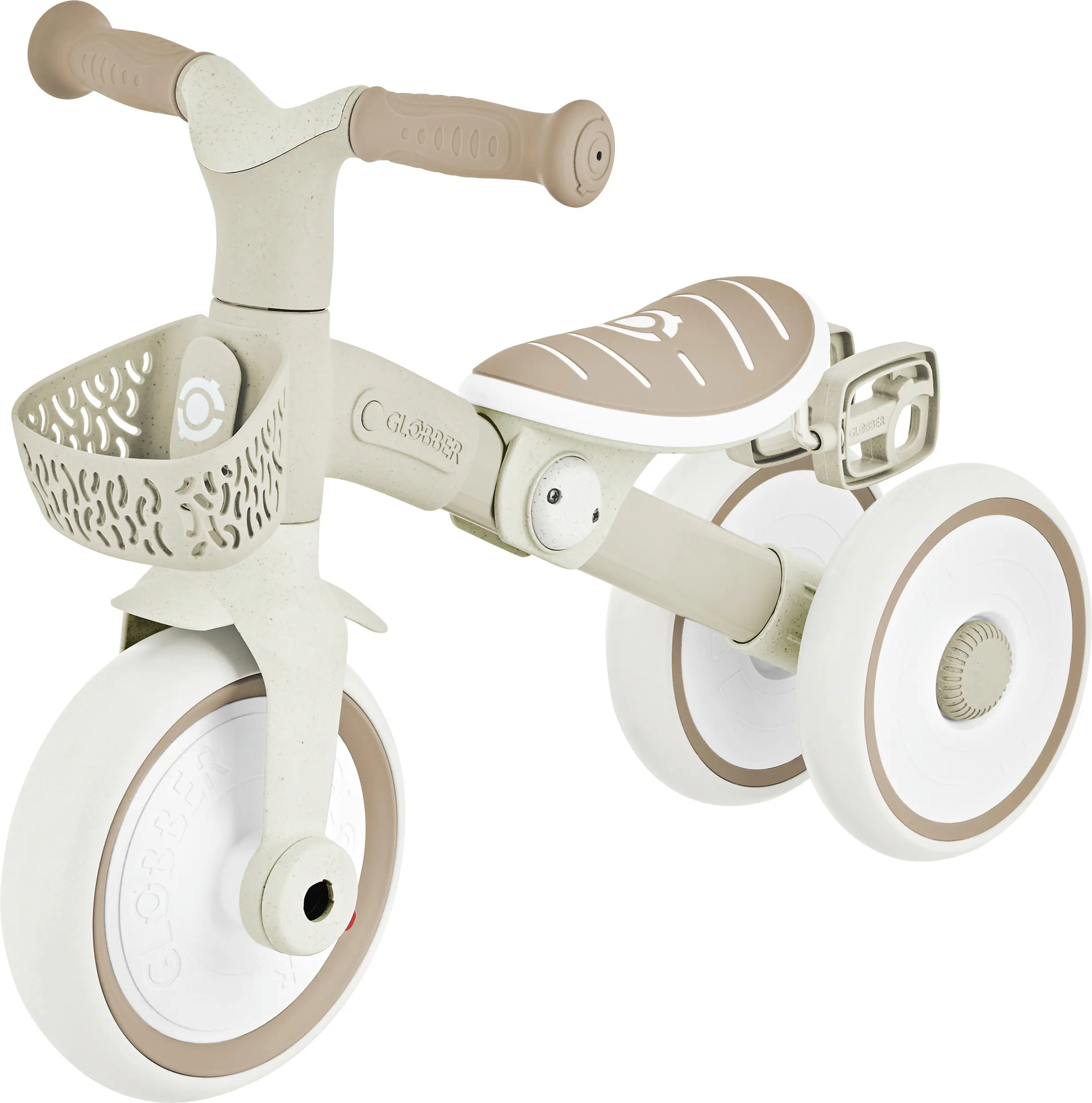 Globber Dreirad für Kinder Learning Trike 2-in-1 Plus Eco taupe