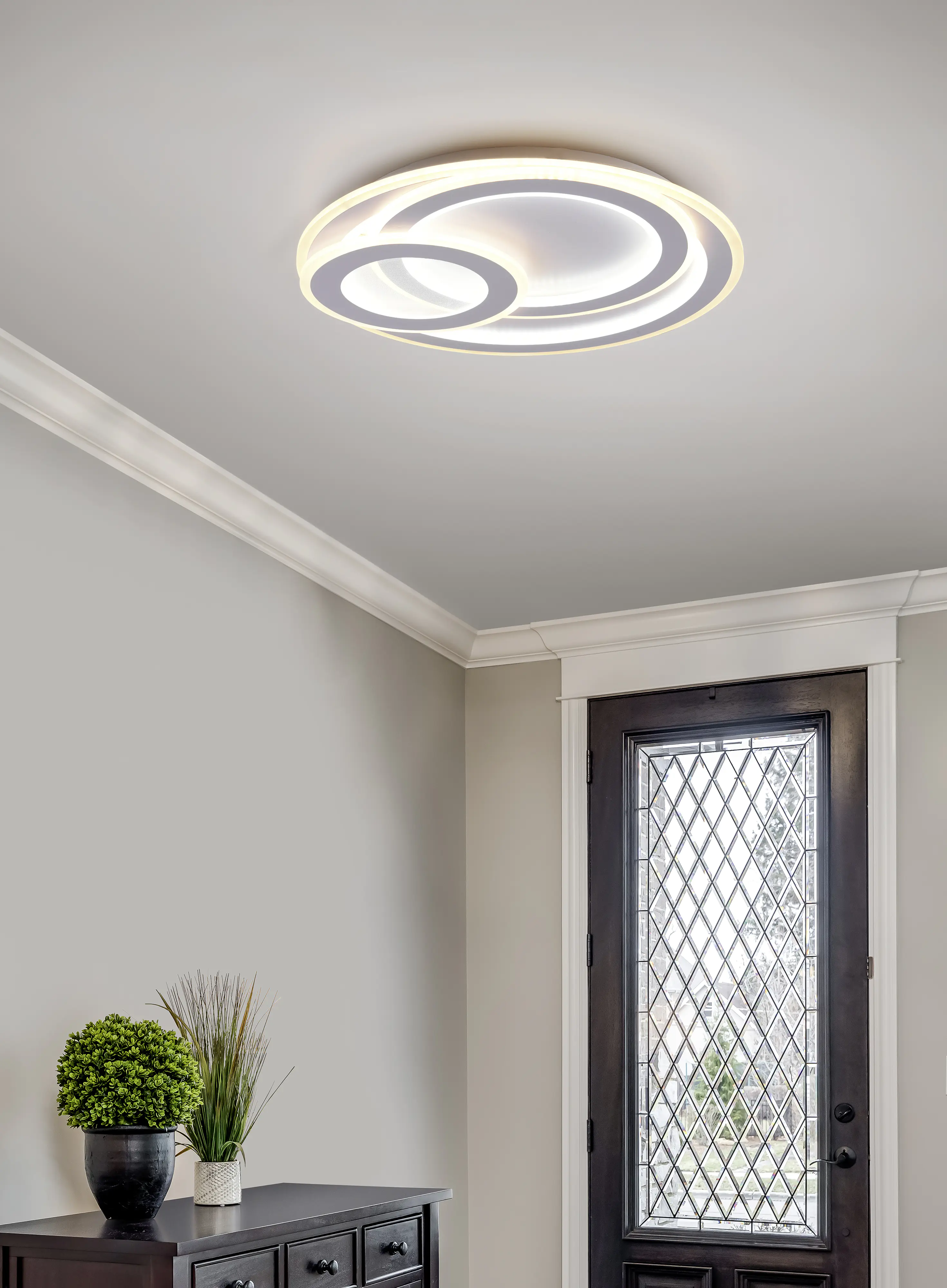 Trio Leuchten LED Deckenleuchte Mita weiß-matt Ø 51,5 cm dimmbar