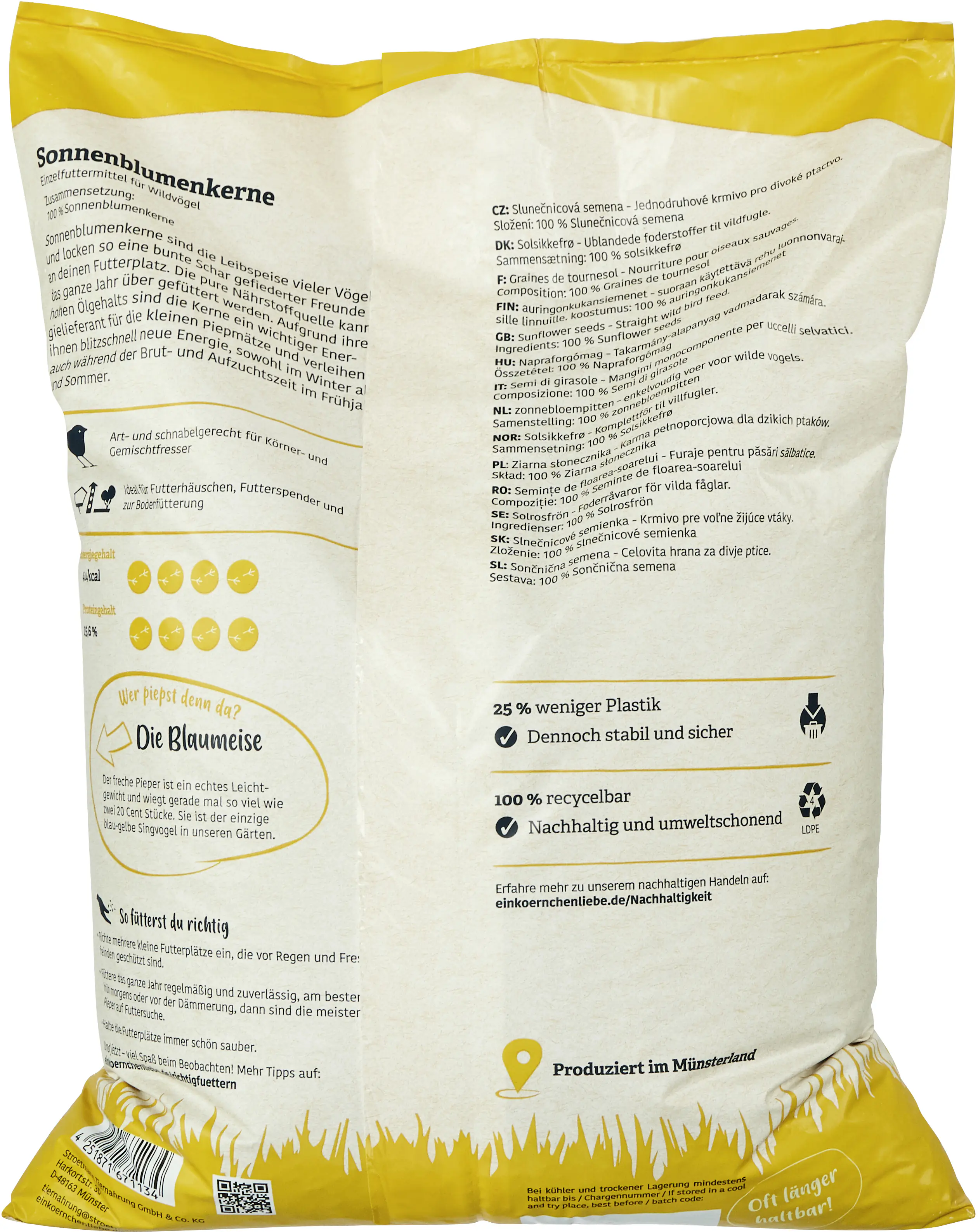 Elles Wildvogelfutter Sonnenblumenkerne 5 kg