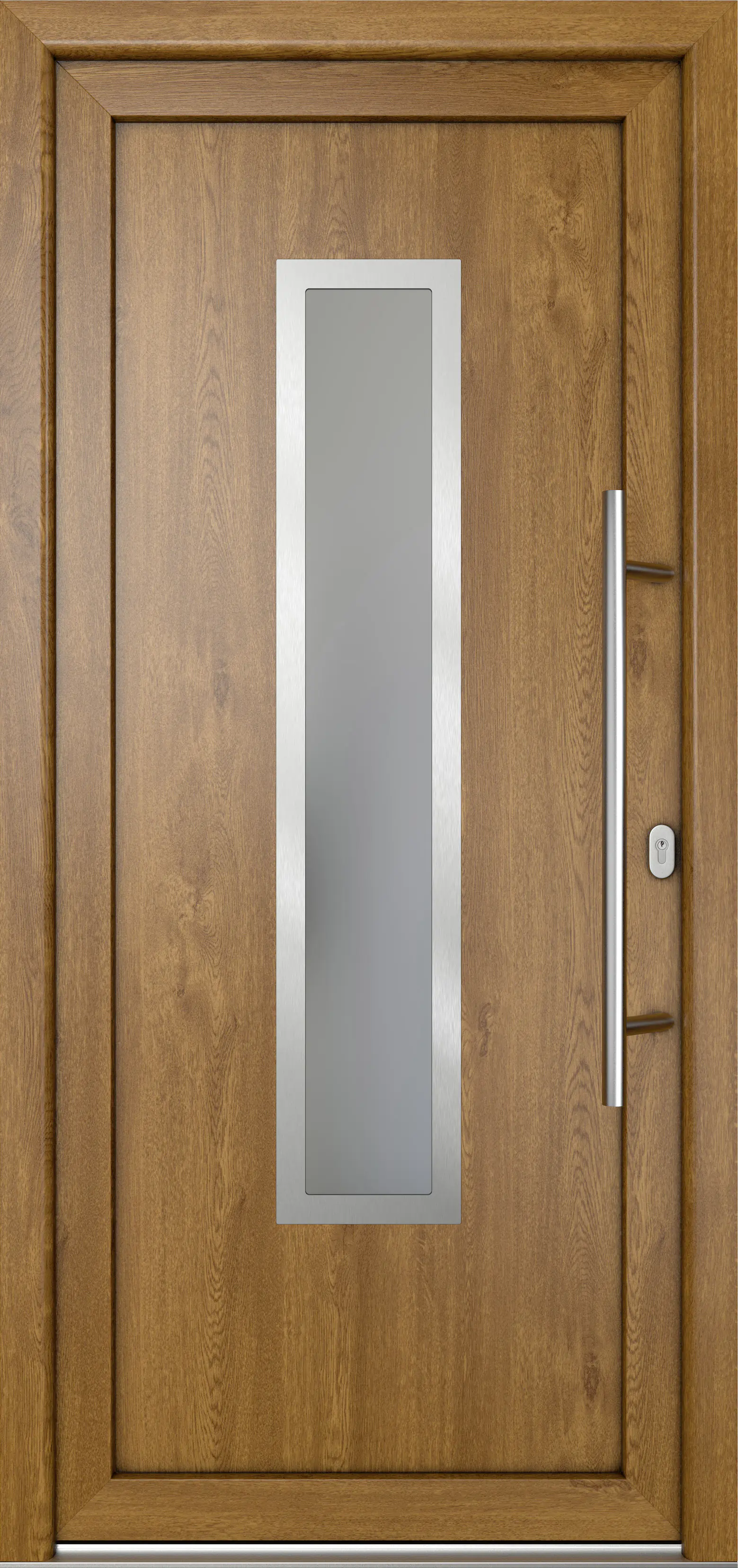 Meeth Haustür Signum Pro PVC Modell 32 98 x 208 cm DIN Rechts weiß/golden oak