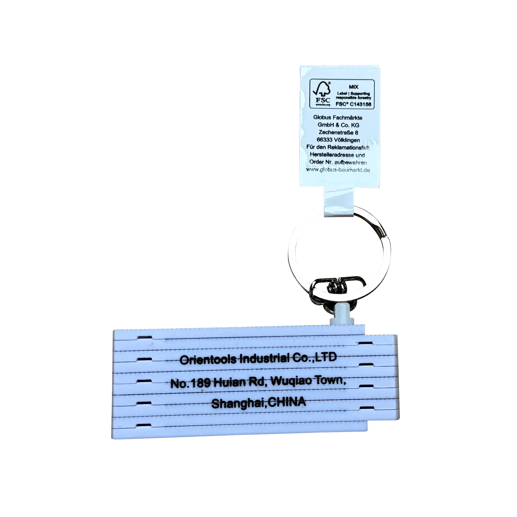 Globus Baumarkt Zollstock Mini 500 mm Schlüsselanhänger